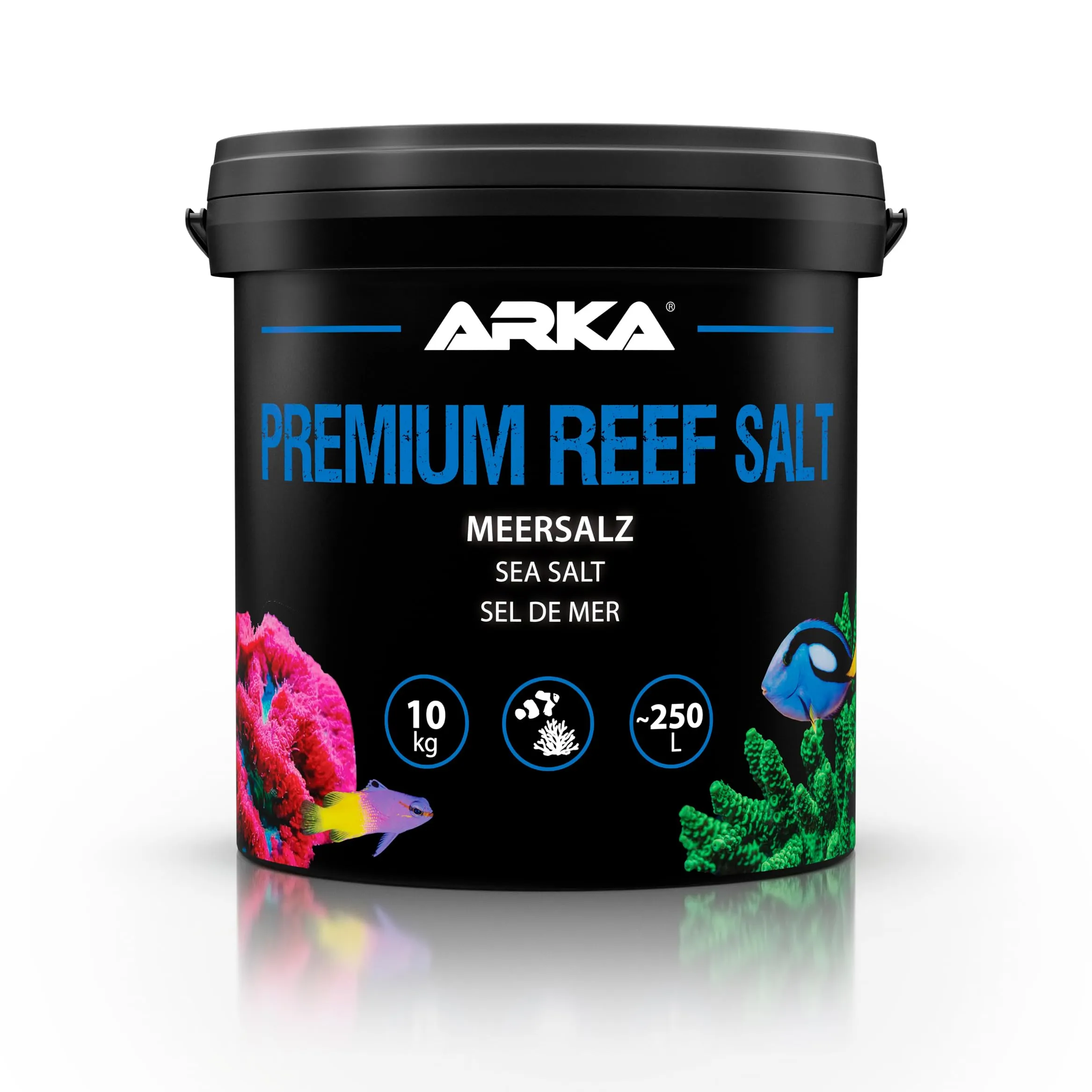Sale marino 10  kg – ARKA Premium Reef Salt – sale sintetico per acquario marino – stimola la crescita dei coralli e i colori – si scioglie rapidamente, senza fosfati – parametri stabili