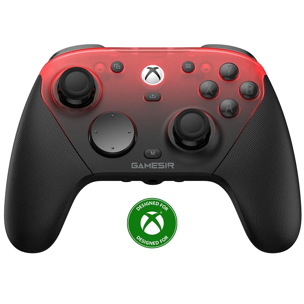GameSir G7 Pro Controller 1000Hz con Stazione di Ricarica per Xbox Series X|S, Xbox One, Windows 10/11 & Android – Joystick TMR, Grilletti Regolabili & 4 Pulsanti Programmabili – Shadow Ember