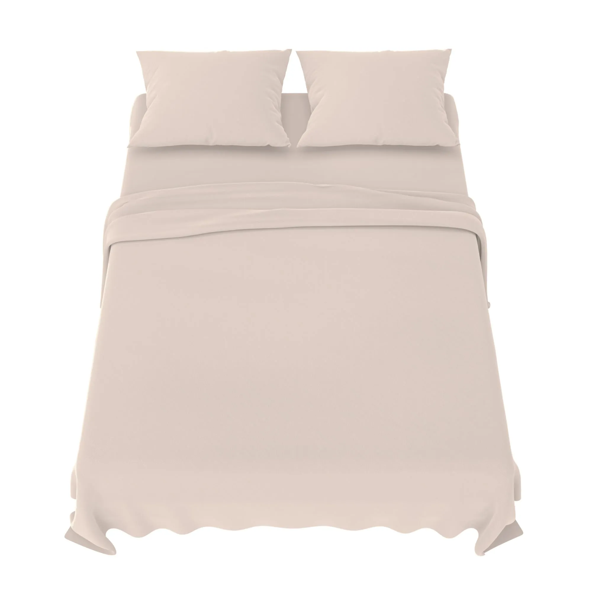 Dreamzie Lenzuola Matrimoniali 180x200 cm - Completo Lenzuola 4 Pezzi in Microfibre - Lenzuolo con Angoli - Lenzuola Sopra - 2 Federa 50x80 - Lenzuola Matrimoniali 180x200cm Beige