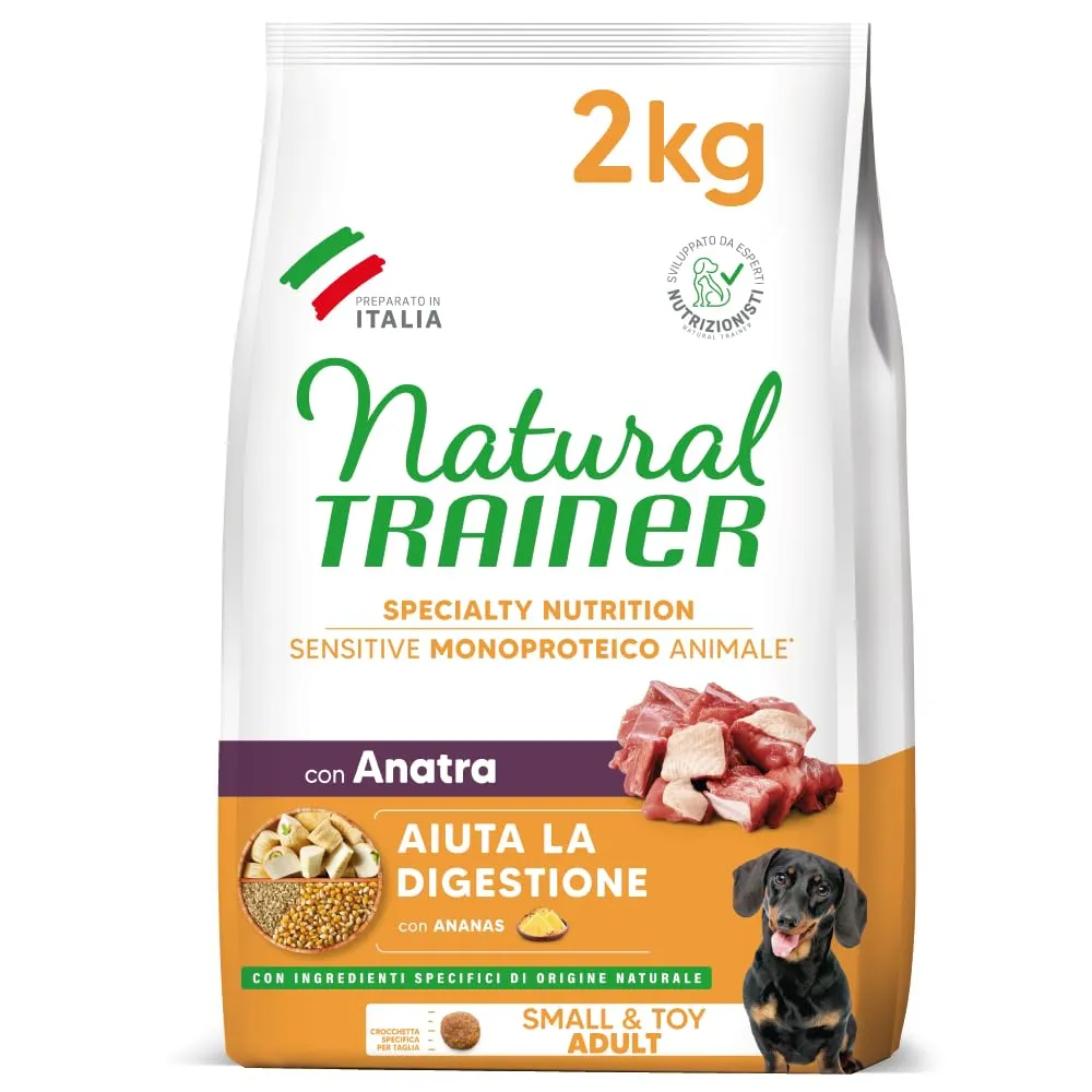 Natural Trainer Sensitive No Gluten Cibo per Cani Adulti con Anatra - 2kg