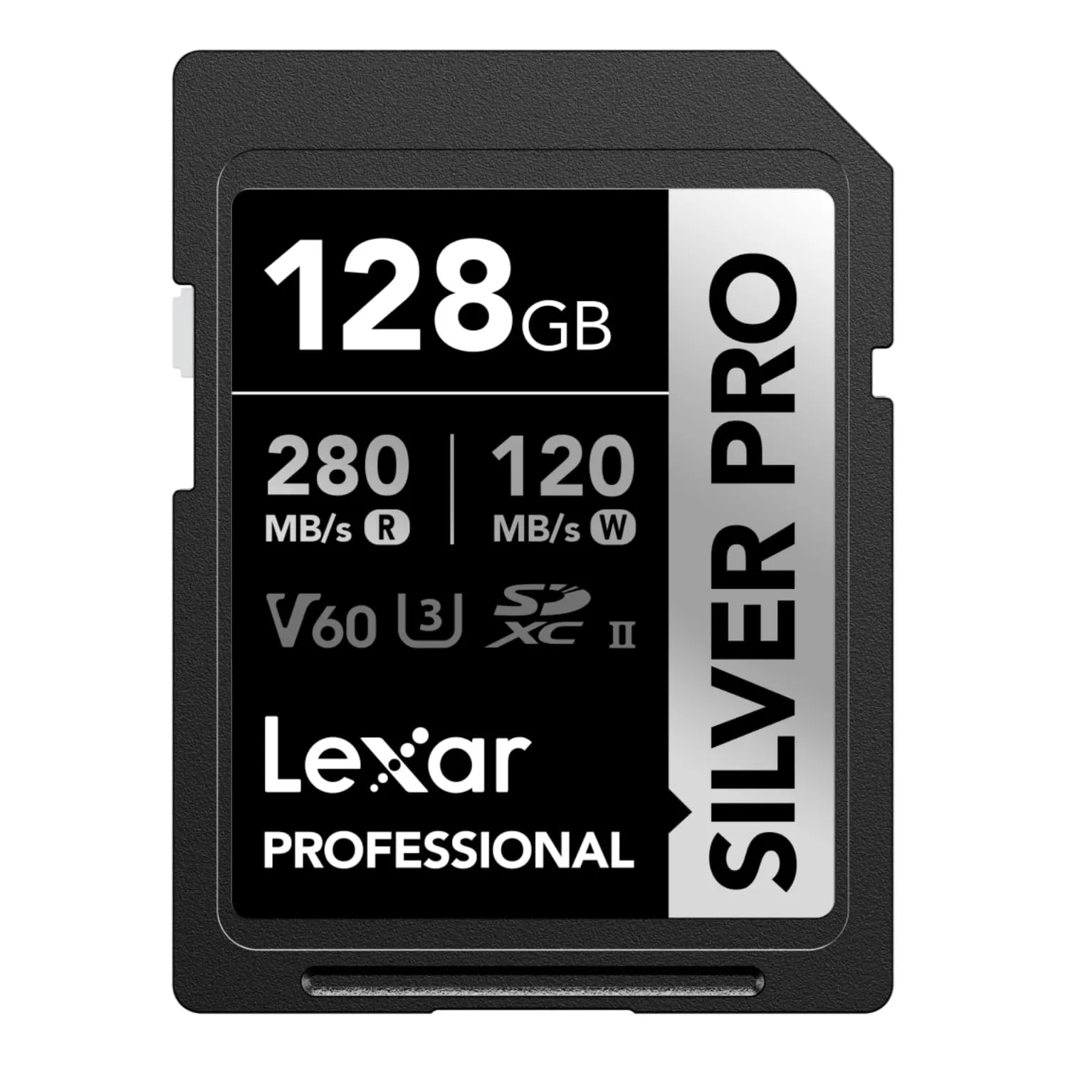 Lexar Silver Pro SD Scheda SD 128GB, Scheda di memoria UHS-II, V60, U3, C10, Scheda SDXC, Fino a 280 MB/s di lettura, per Fotografi Professionisti, Videografi, Appassionati (LSDSIPR128G-BNNAA)