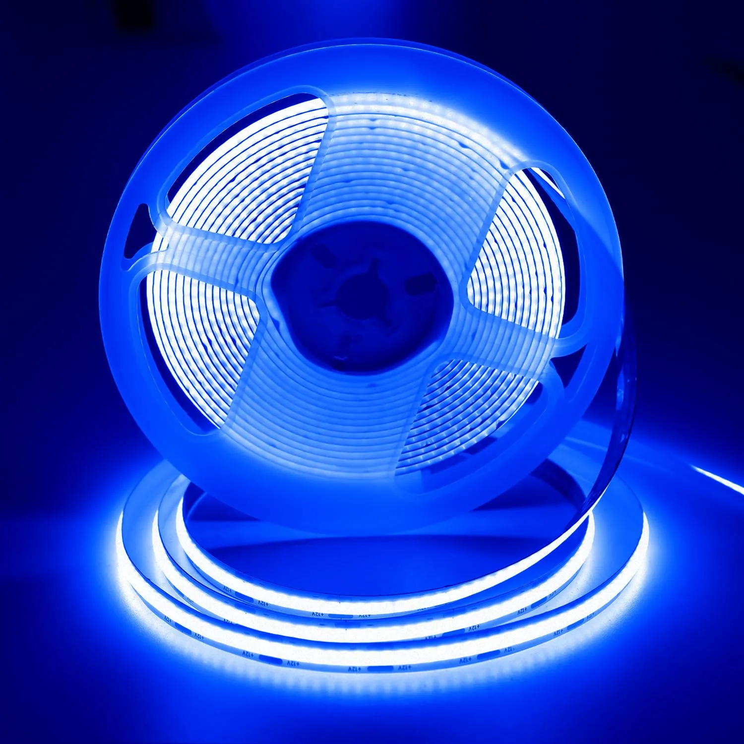 ShineBurky Striscia LED COB 10 Metri Blu, 24V Strisce LED CRI93+ Larghezza 8mm LED Strip Light Tagliabile Flessibile Per TV Backlight Cucina Camera da Letto Decorazione (Senza Alimentatore)