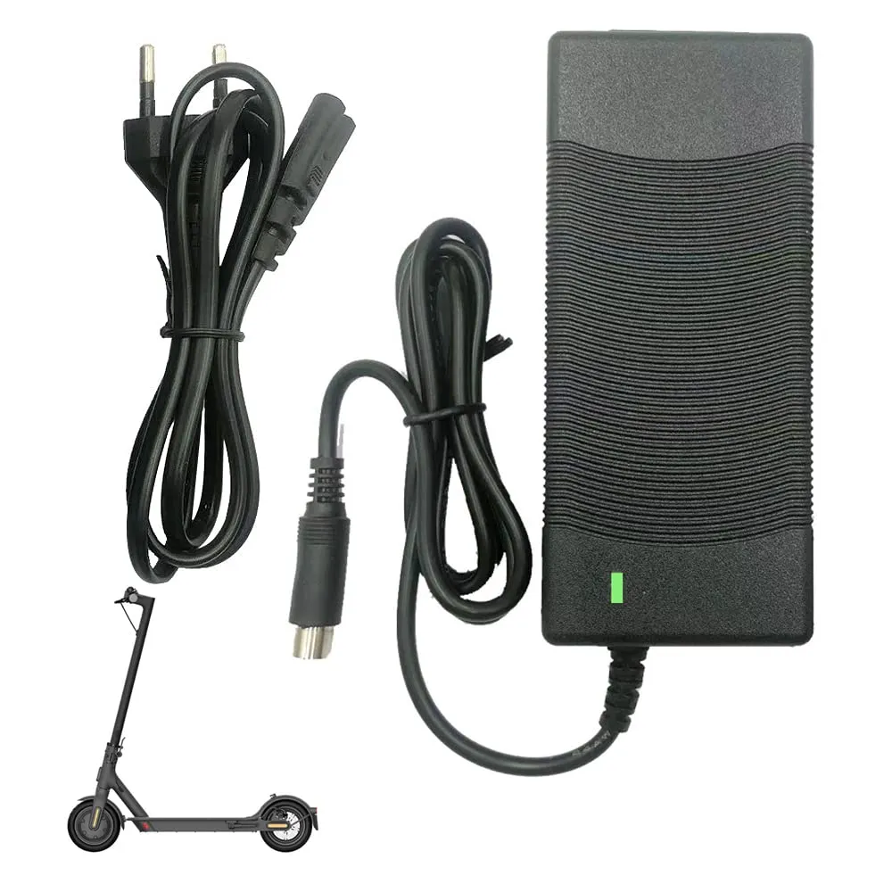 Caricatore Monopattino Elettrico per Xiaomi M365, 42V 2A Carica Batteria Monopattino Elettrico, Adattatore Caricabatterie Scooter Elettrici, Caricatore Hoverboard per Xiaomi M365 Ninebot ES1 ES2 ES4
