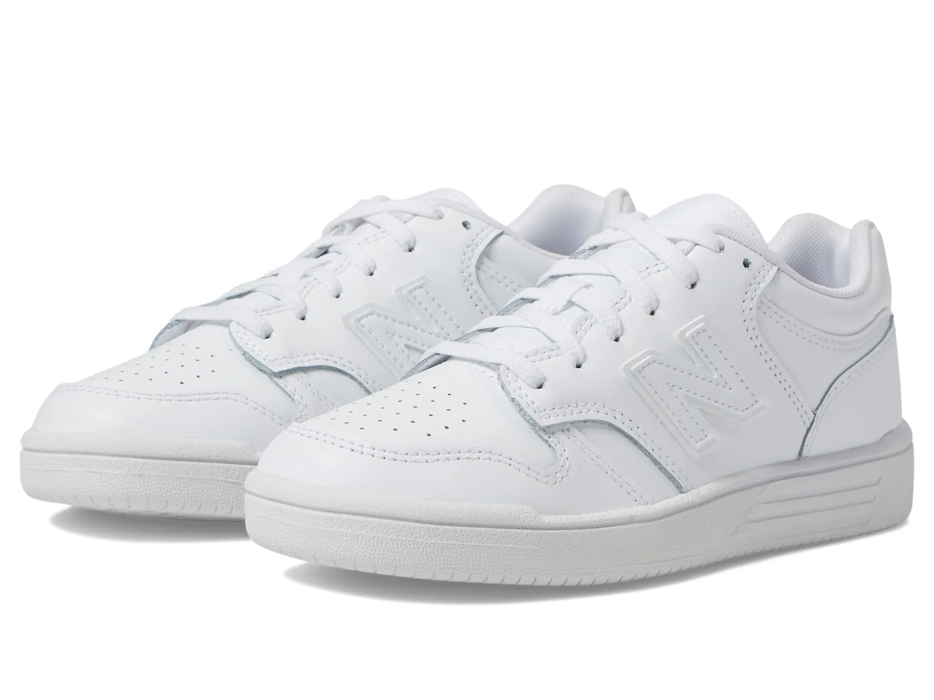 NEW BALANCE 480, Sneaker Uomo, White Synthetic Fabric, 33 EU