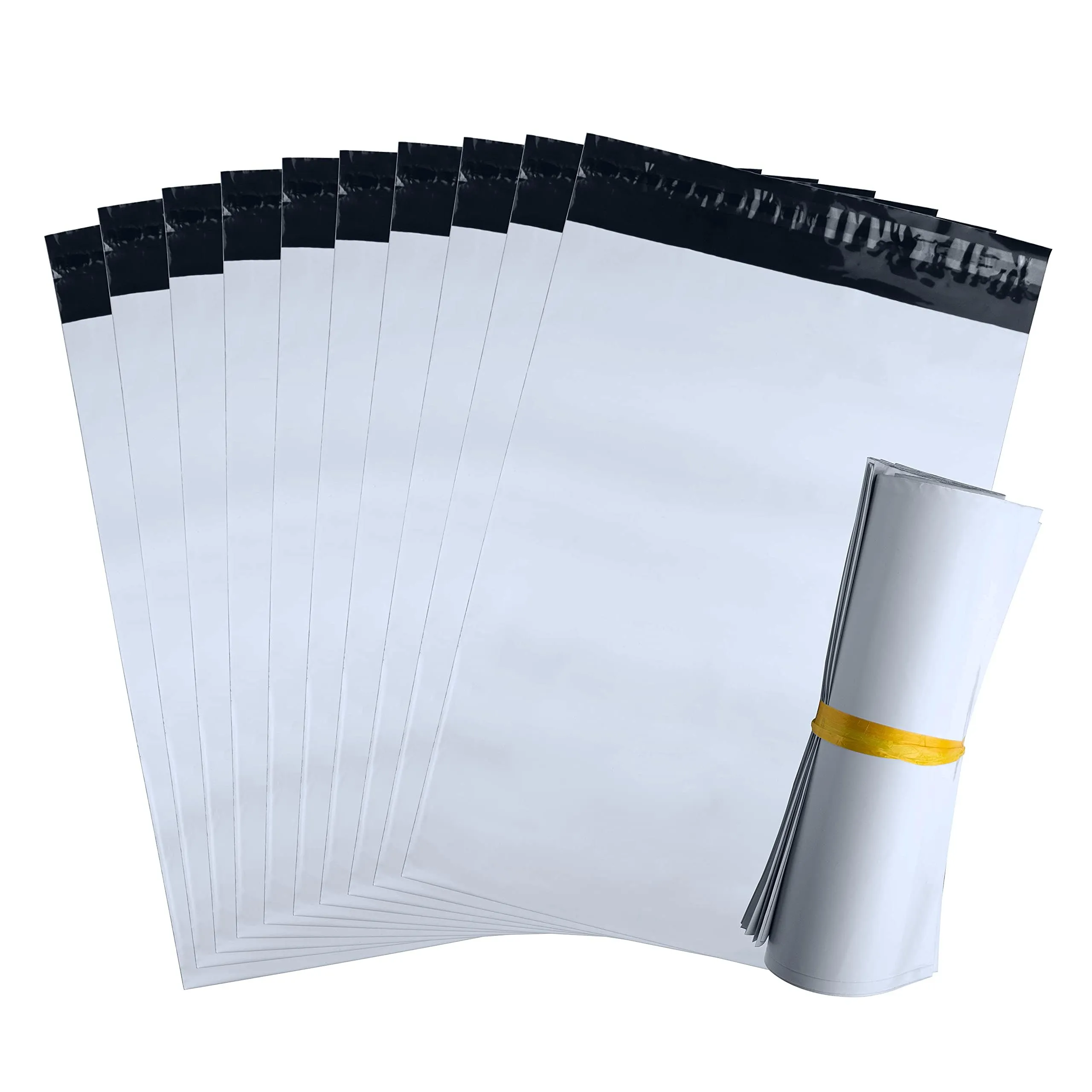 iboo - 100 buste 40 x 50 cm bianche opache in plastica, buste per spedizioni, solide, inviolabili e impermeabili - Confezione da 100