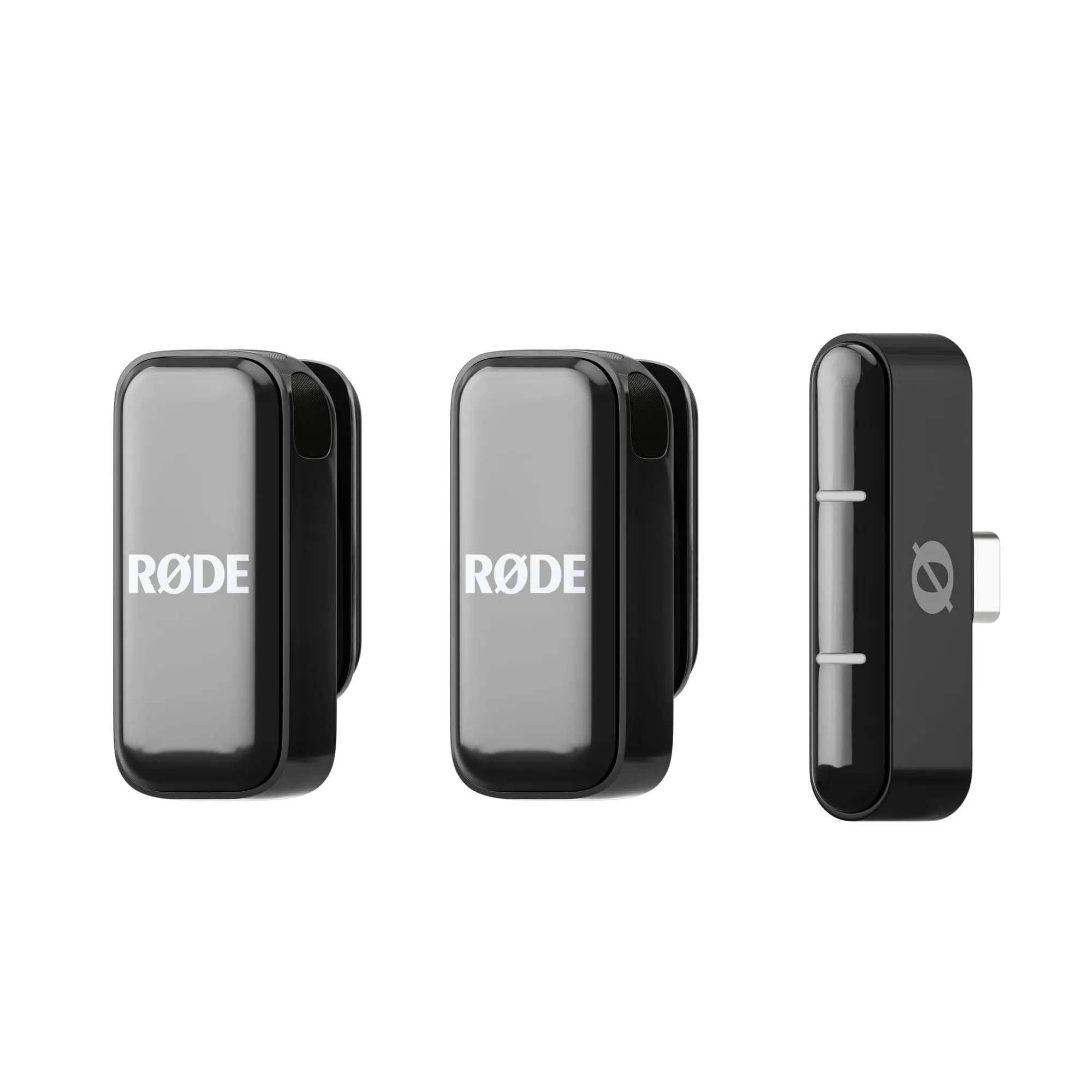 RØDE Wireless Micro - Microfono wireless compatto, due microfoni con custodia di ricarica per la creazione di contenuti per smartphone - USB-C, nero