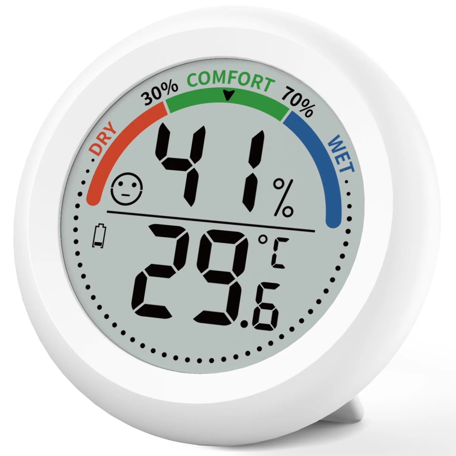 Termometro e igrometro digitale per la casa - Monitor accurato della temperatura e dell'umidità interna con indicatore di comfort e icona facciale per serre, camerette dei bambini, humidor, soggiorni