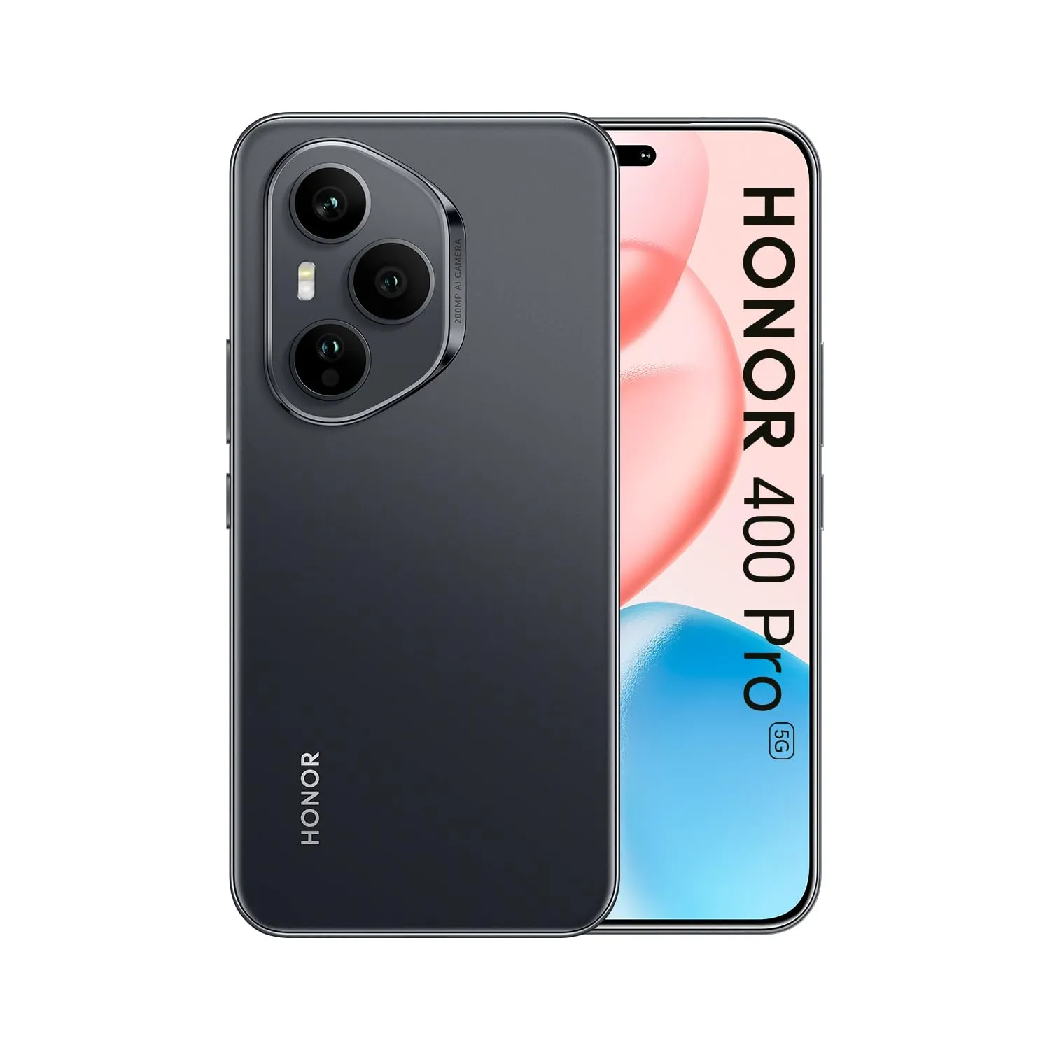 HONOR 400 PRO fotocamera 200 MP, display AMOLED 6.7 pollici, 5300mAh, Qualcomm Snapdragon 8 Gen3, Android 15, 12GB + 512GB, Midnight Black