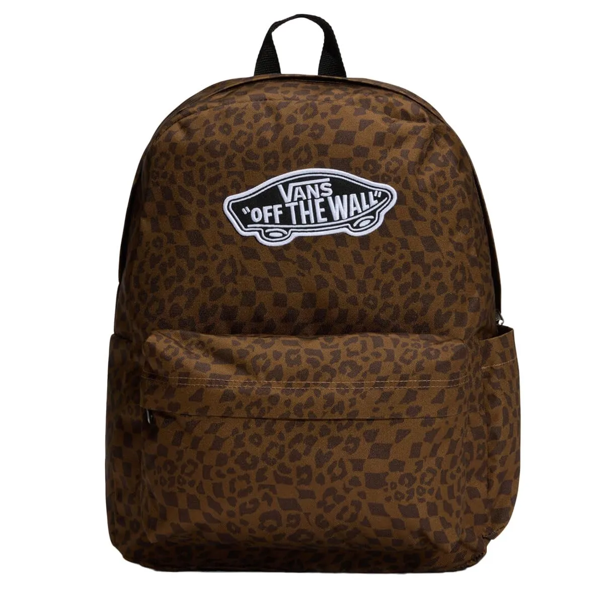 Vans Zaino con stampa leopardata, design Off The Wall, marrone