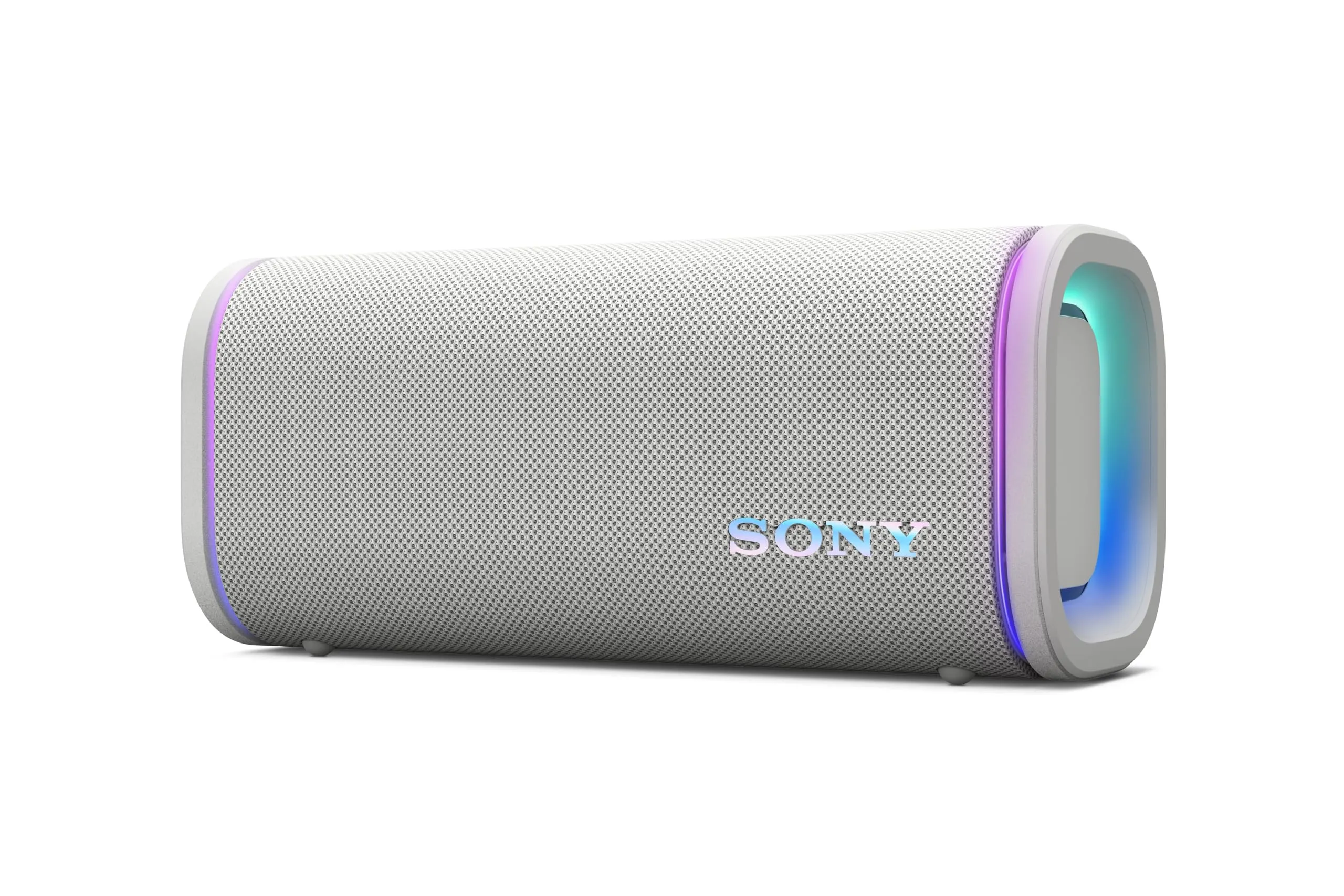 Sony ULT FIELD 5 - Potente speaker portatile Bluetooth, batteria da 25 ore, 2 modalità ULT POWER SOUND, IP67, impermeabile, antipolvere, 360 luci, tracolla staccabile, compatto - Blanco Marfil