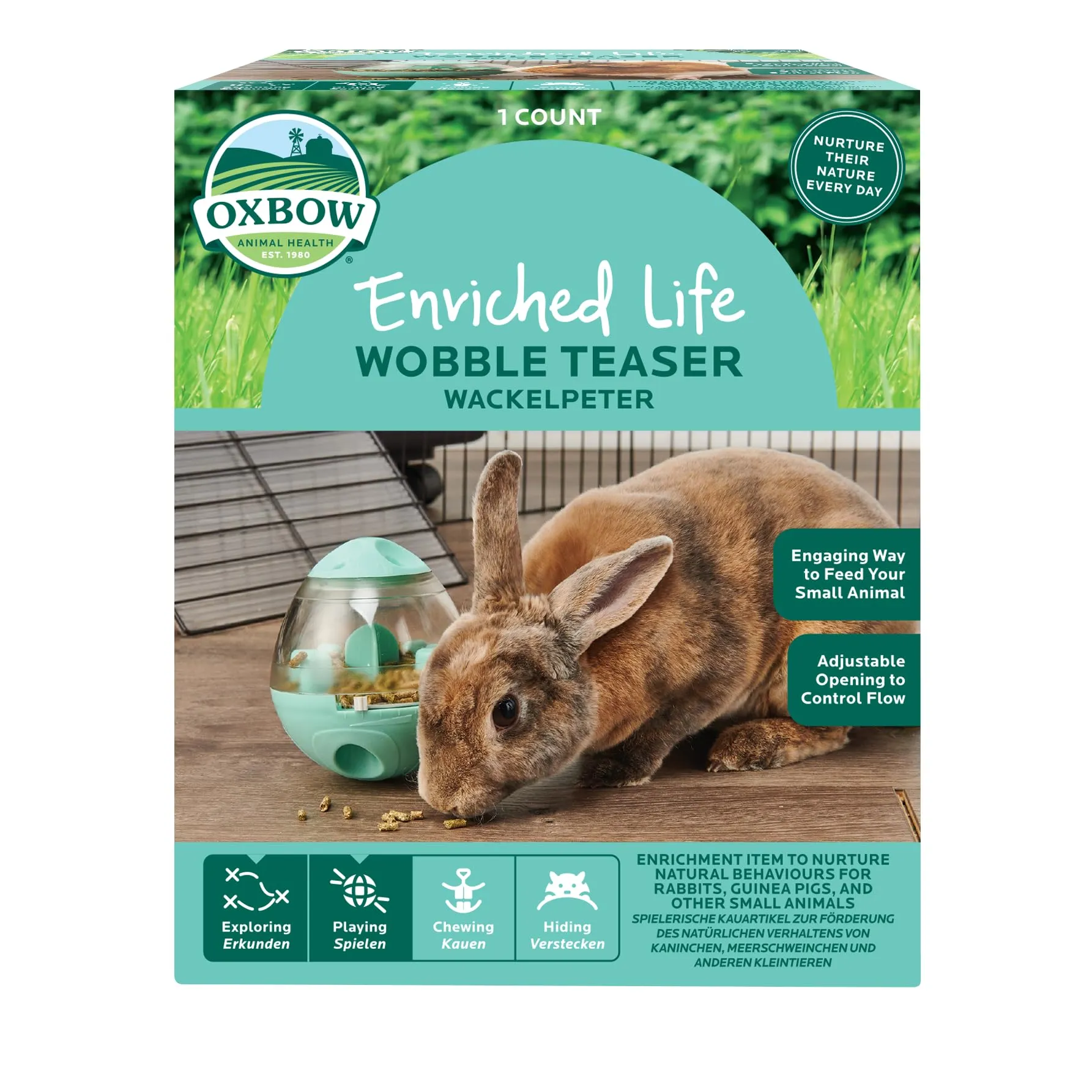 Oxbow Enriched Life Wobble Teaser - Giocattoli per Conigli, Porcellini d'India, Criceti, Ratti