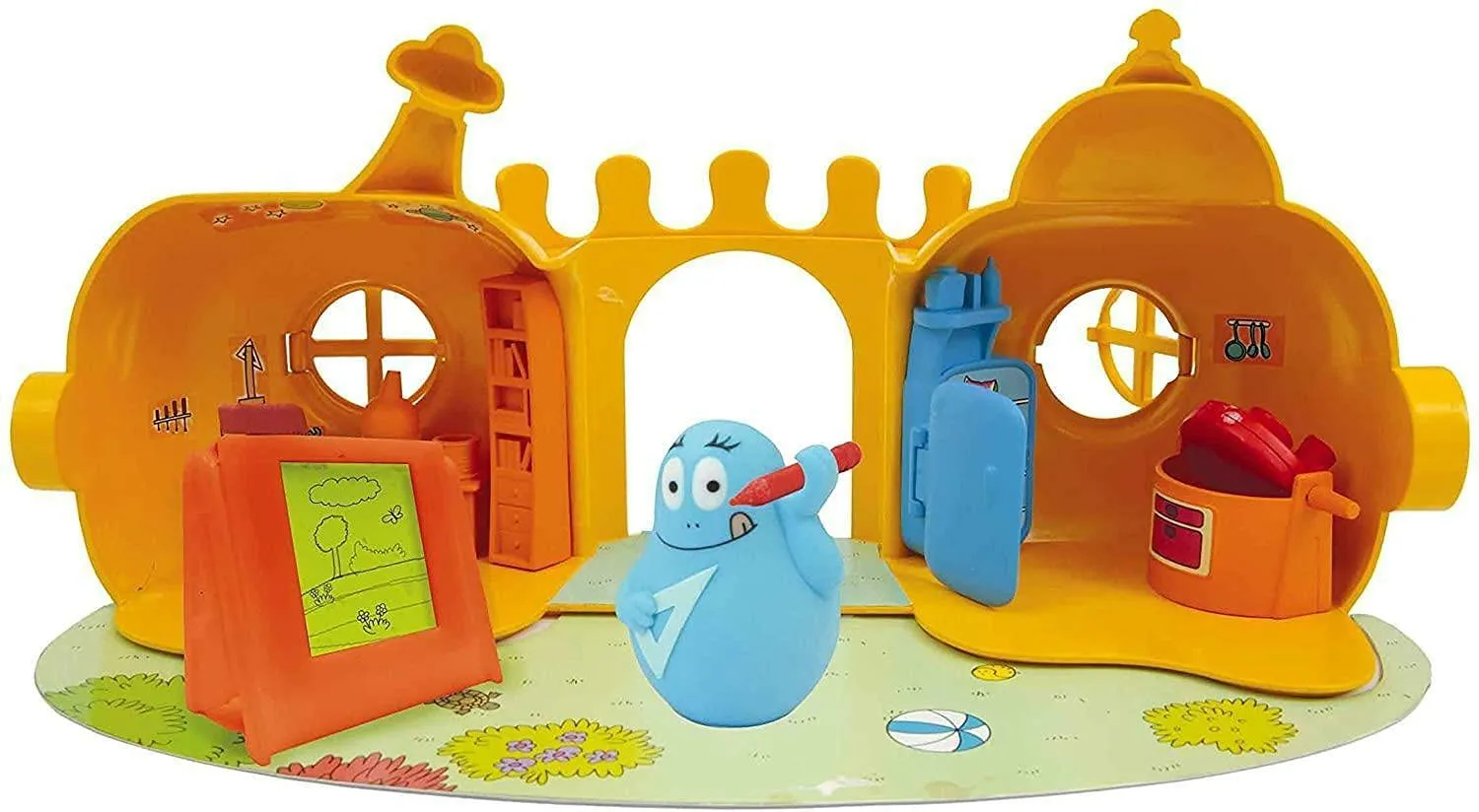 Barbapapà -Playset Barbacasa con 1 Mini Personaggio e 3 ambientazioni di gioco, con accessori e funzioni, per bambini a partire dai 12 mesi, Giochi Preziosi, BAP15000