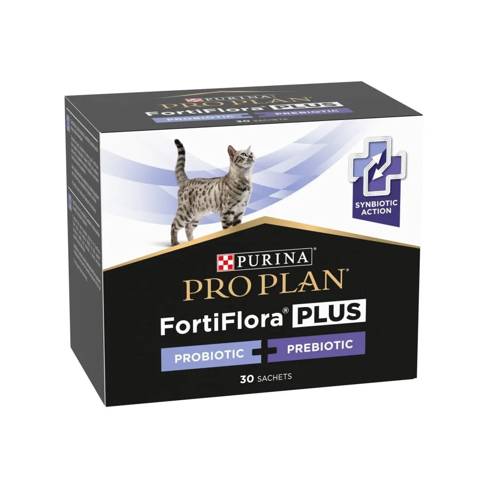 PURINA | ProPlan FortiFlora Plus Gatti, 30 buste x 1,5 grammi - Aiuta a mantenere la salute del microbioma intestinale