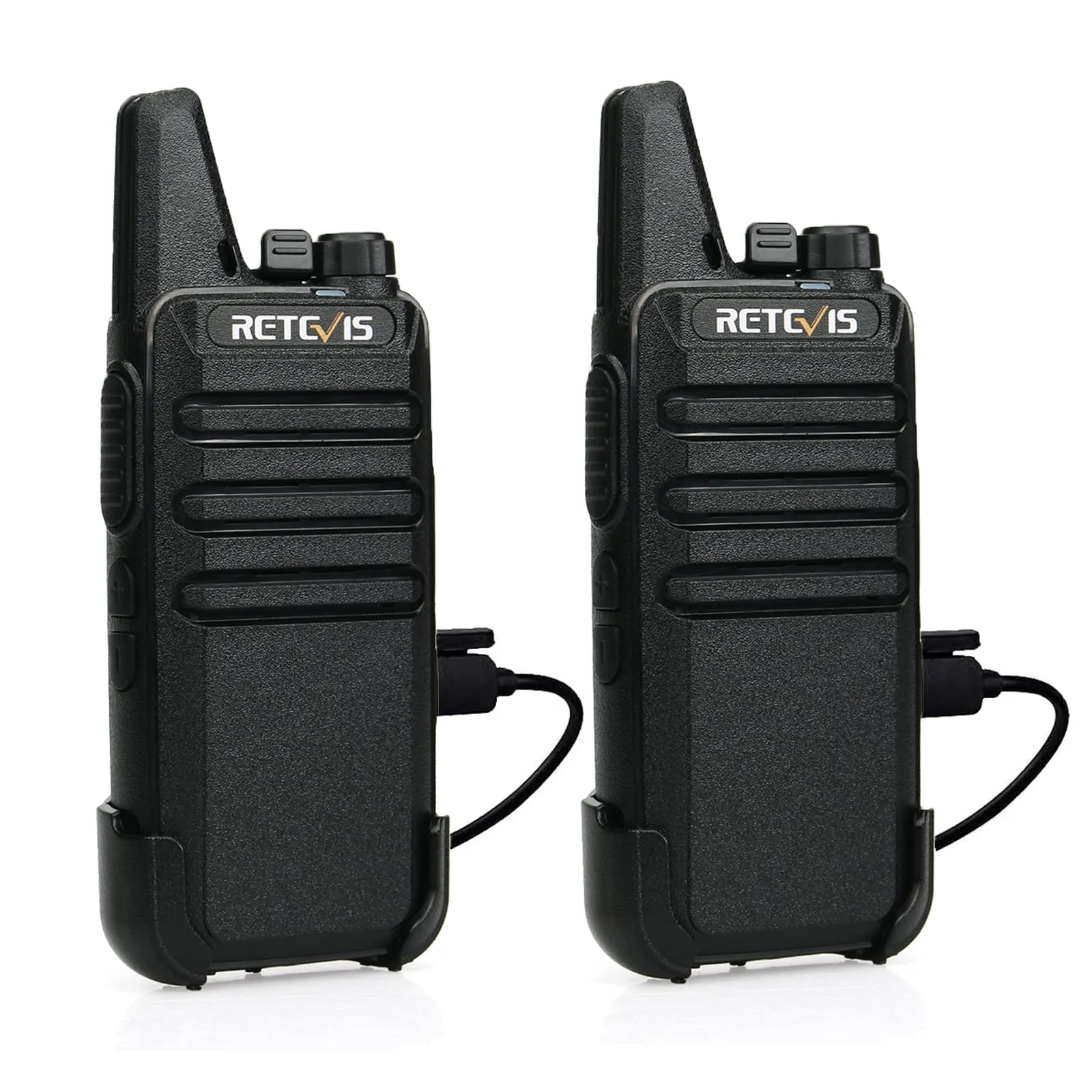 Retevis RT622 Walkie-Talkie, 113g Radio Portatile Ricaricabile, Suono Chiara, VOX, ABS Materiale, Clip Posteriore Rimovibile, PMR446 Interfono Professionali per Alpinismo, Campeggio (Nero, 1 Paio)