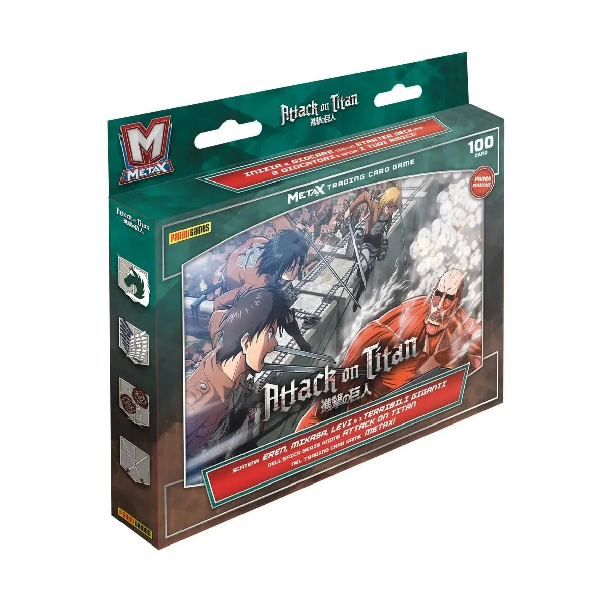 Attack On Titan Trading Card Game - Starter Deck Panini [100 Card + Regolamento + Tabellone Gioco]