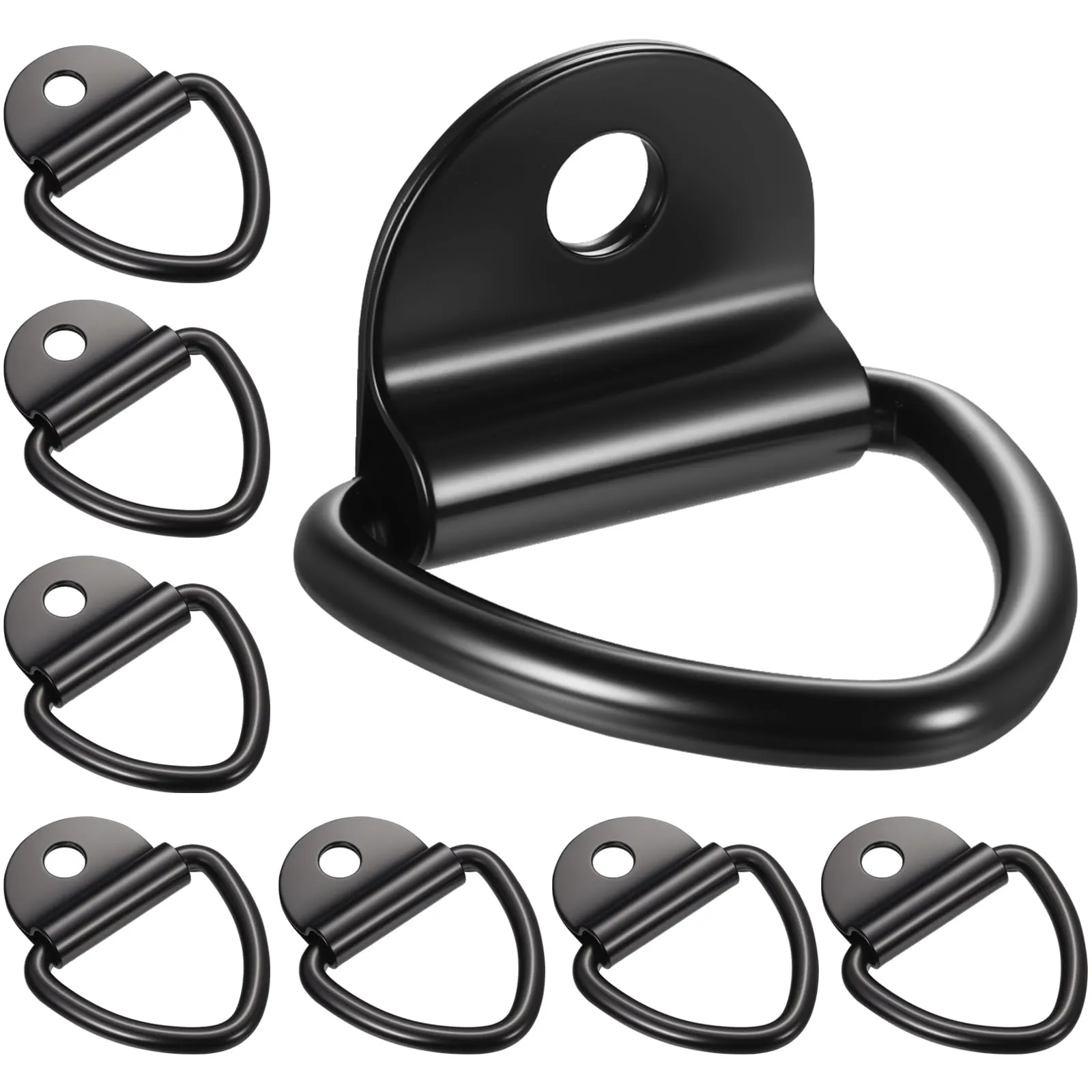 8 Pz Anello a D Gancio di Ancoraggi di Ancoraggio, Occhielli D Anelli di Fissaggio Ganci Occhiello, Anelli di Ancoraggio con Anello a D per Fissare Carichi Rimorchi Camion Kayak(carico 1000 kg)