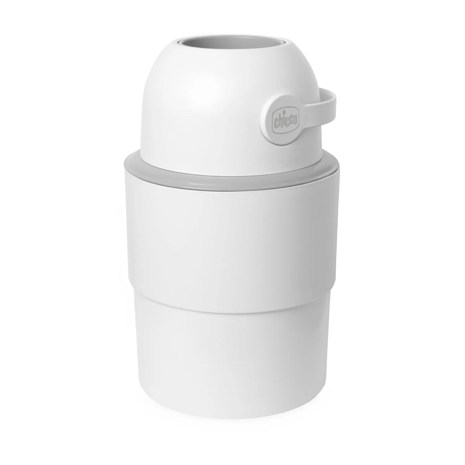 Chicco Mangiapannolini Telescopico Controlla Odori Compatto, Smaltimento Pannolini, Cestino Contenitore Pieghevole e Salvaspazio, Non servono ricariche, si usano normali Sacchetti, Bianco