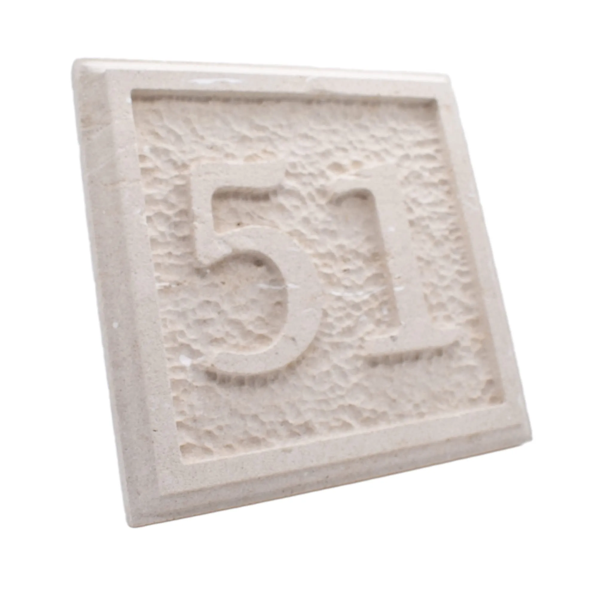 Numero civico esterno personalizzato in PIETRA LECCESE misura 15 cm x 15 cm x 2,5 cm- personalizzabile facciata casa esterno design eco NCPL020