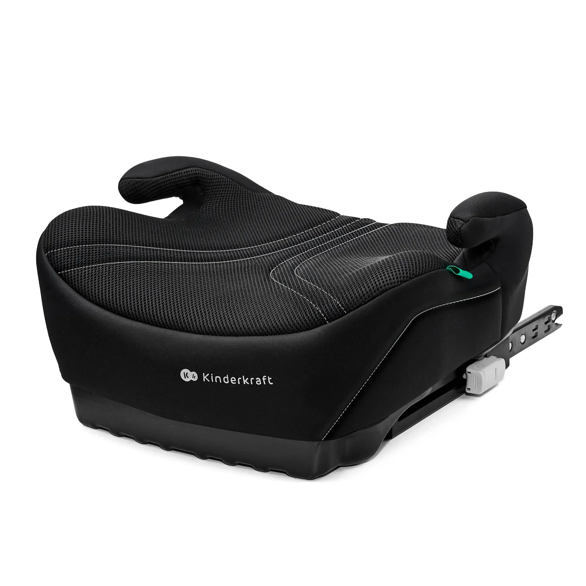 Kinderkraft I-BOOST 2 PRO, Seggiolino per Bambini da 125-150 cm e da 6 a 12 anni, Installazione ISOFIX, molto leggero (2,36 kg), Braccioli Ergonomici, Rivestimento Sfoderabile, Nero