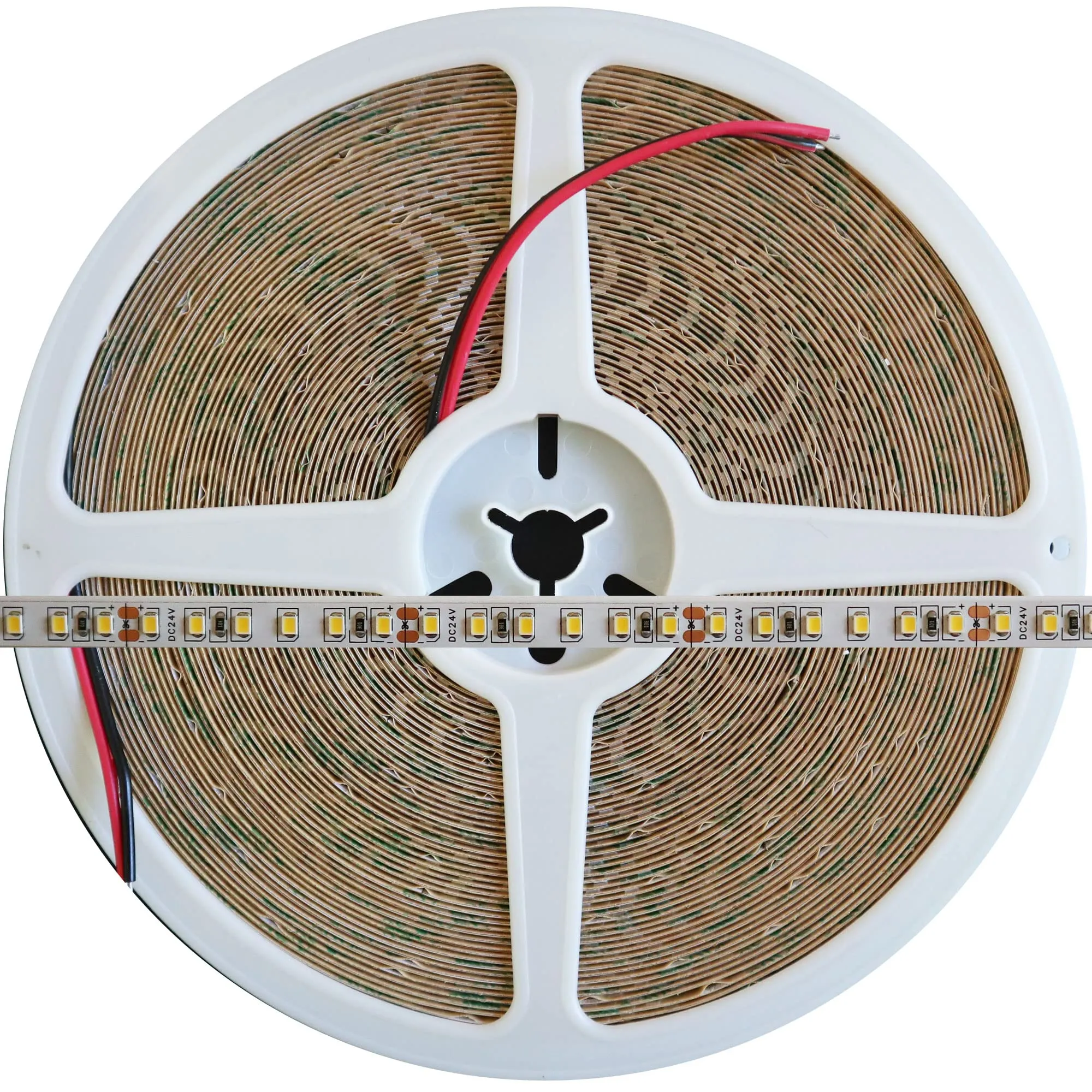 Mondo Strisce Led: Bobina da 20 metri Bianco Naturale 4000k senza trasformatore 2400Led 240Watt 20,000Lumen 24V Striscia Led Strip ip20