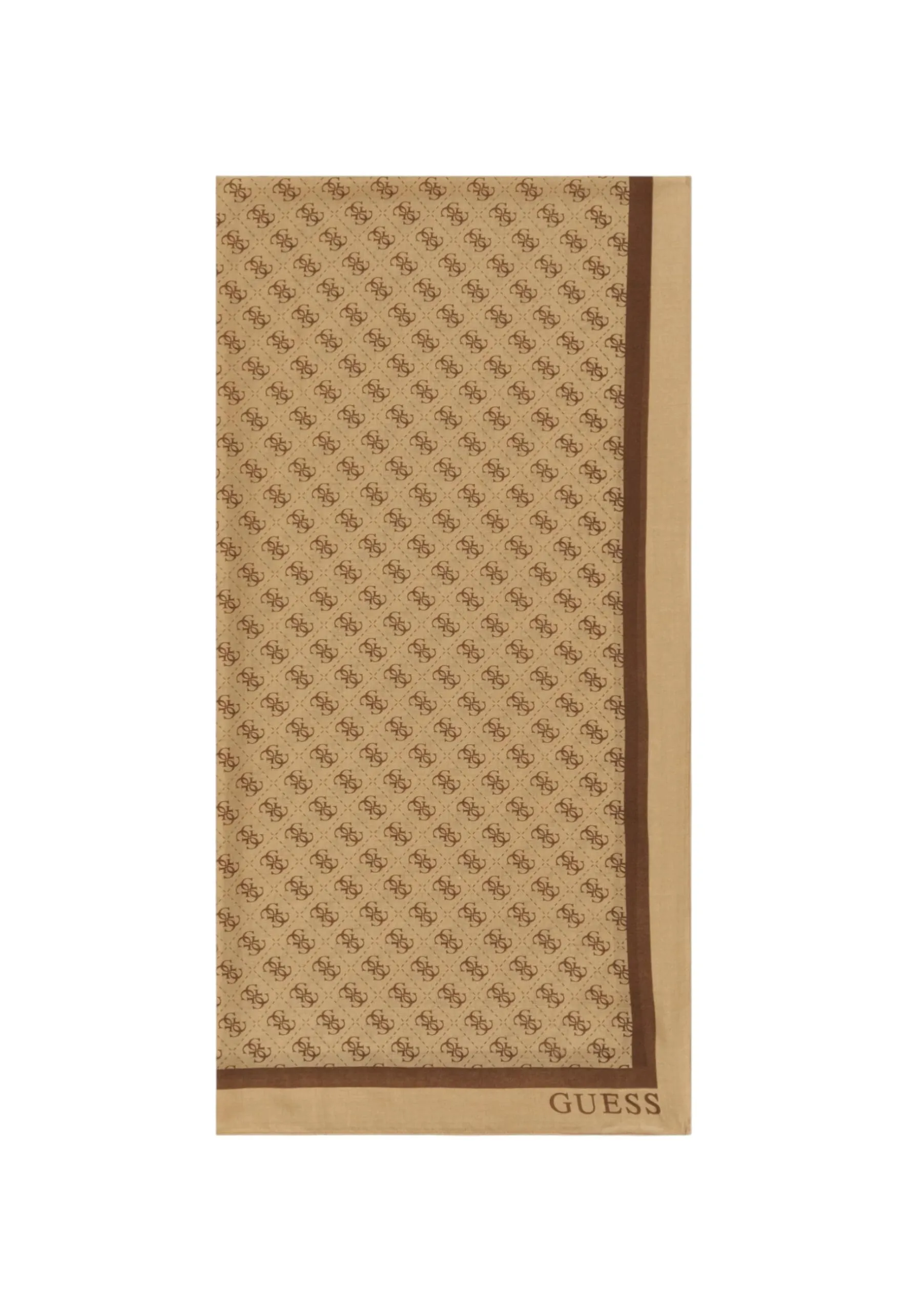 GUESS Sciarpa Katia 90×180 4g logo AW5341POL03 latte logo