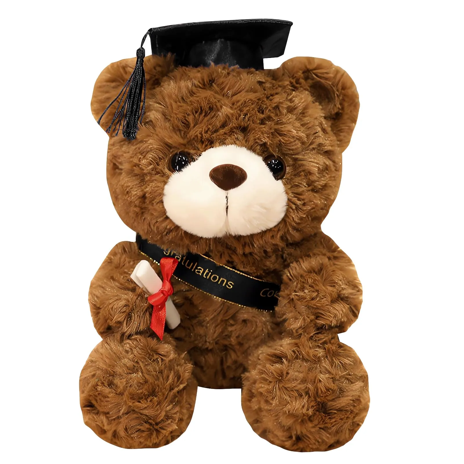 Orsacchiotto per la Laurea, 23 cm, Orsacchiotto Peluche, Orsetto di Peluche, Regali Laurea, Orso di Peluche con Diploma e Cappello di Dottore, per Scuola Laurea Decoro, Regali di Laurea per Studenti