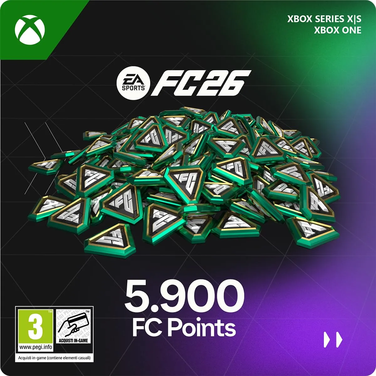 EA SPORTS FC 26 - FC POINTS 5900 Points | Xbox Series X|S - Codice download