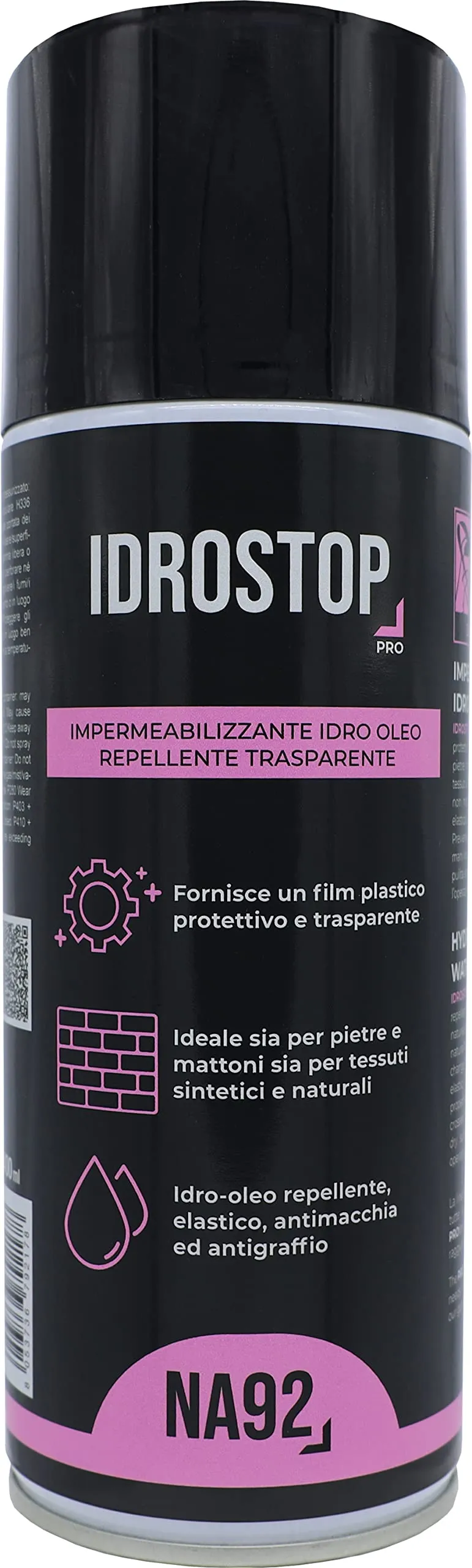 NA92 IDROSTOP Impermeabilizzante Plastificante Spray Protettivo Isolante Trasparente 400 ML NA92 PRO (1)