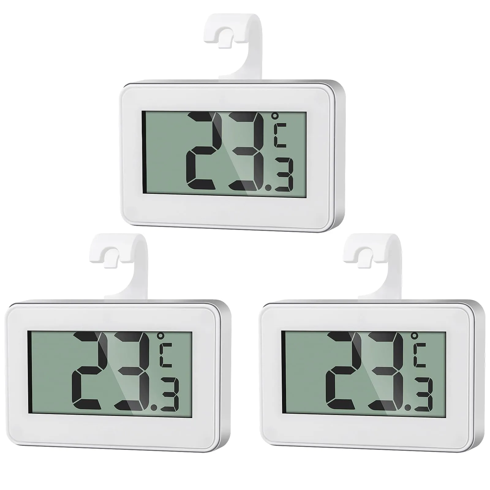 AiQInu 3 Termometro Digitale Frigorifero, Termometro Acquario, Mini Termometro Frigo, Termometro Freeze