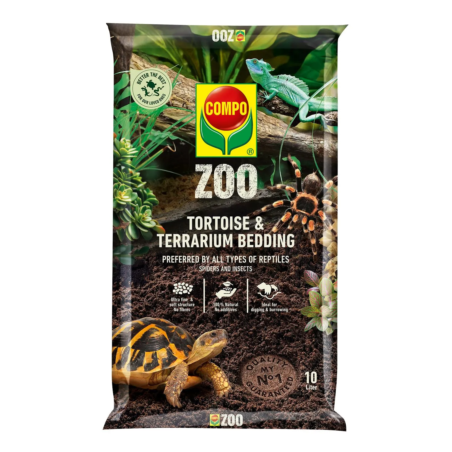 COMPO ZOO Lettiera per tartarughe e terrari, 10 litri