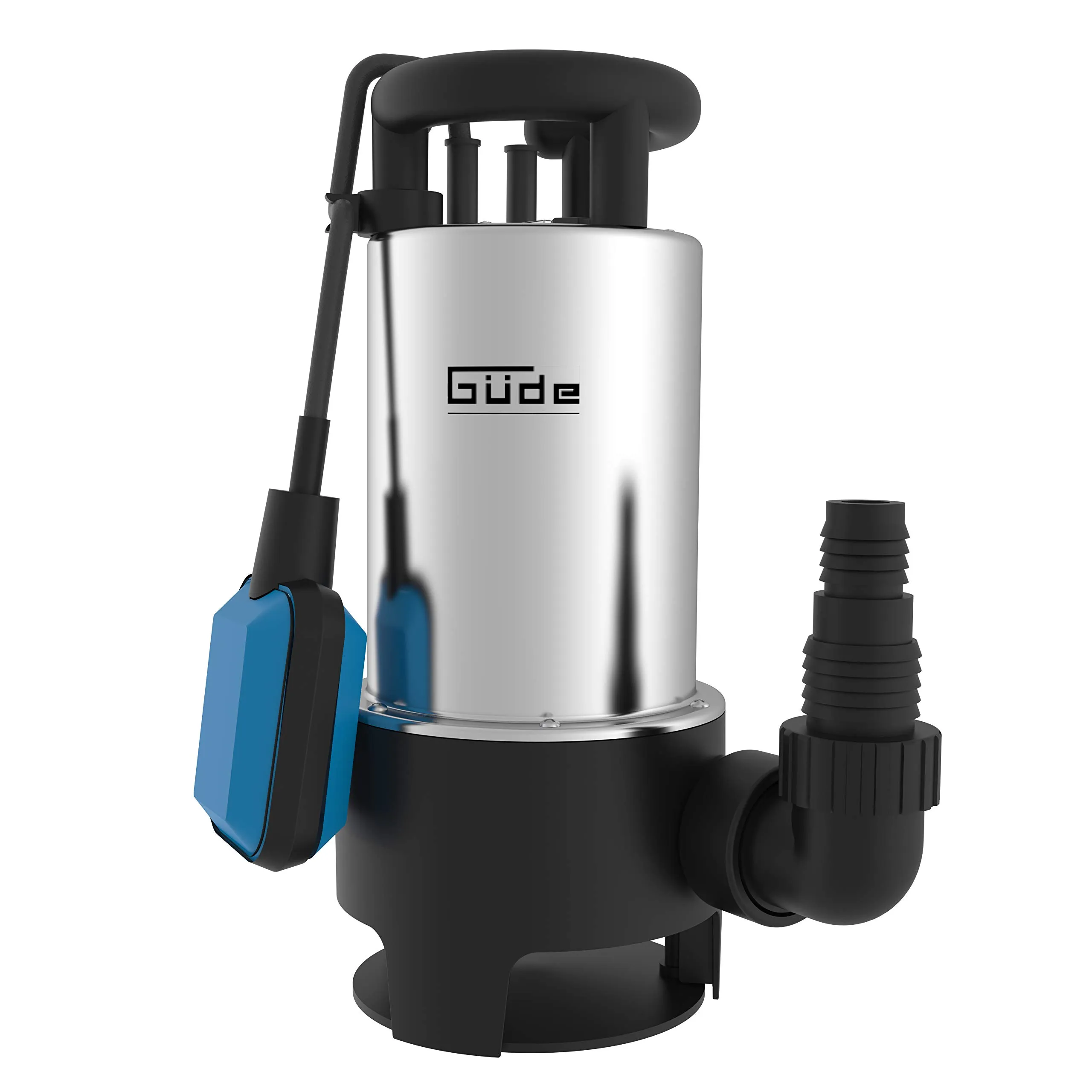 Güde Pompa sommergibile GS 1103 PI (1100 W, volume: 20.000 l/h, portata massima: 8 m, profondità massima di immersione: 7 m, girante in Noryl, guaina e albero in acciaio inox, protezione termica,