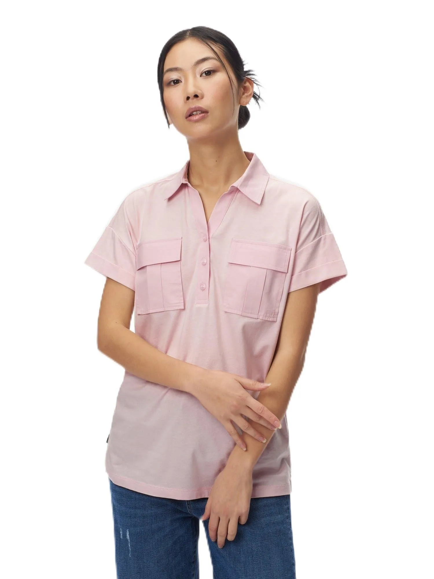 Blauer Polo Manica Corta, 100 Bianco Ottico, XS Donna