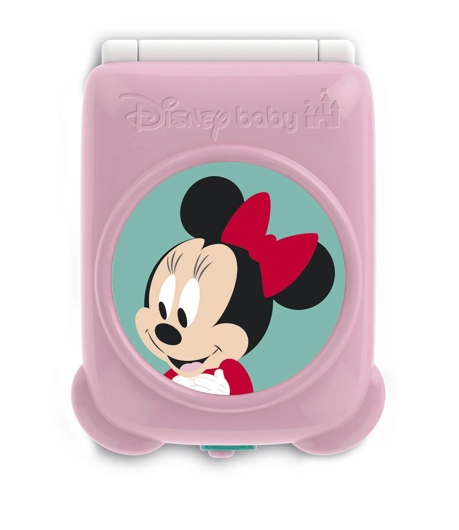 Clementoni Disney Baby - Minnie Flip Phone, Telefono Bambini 9-36 Mesi, Centro attività con 4 Tasti per Stimolare Il Gioco Imitativo con Luci e Suoni, 17515