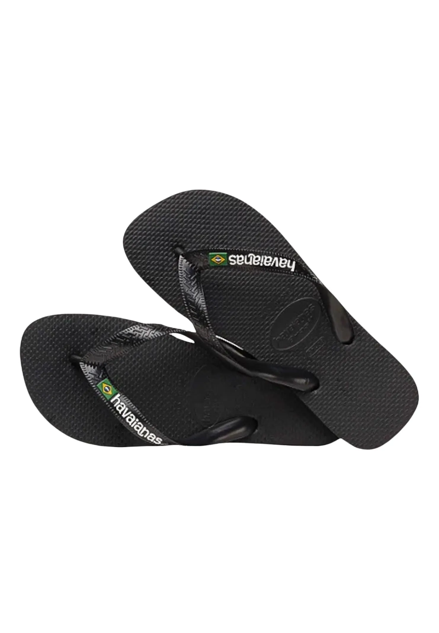 Havaianas Brasil Logo (Mini Me), Infradito Unisex - Bambini e ragazzi, Black/Black, 27/28 EU