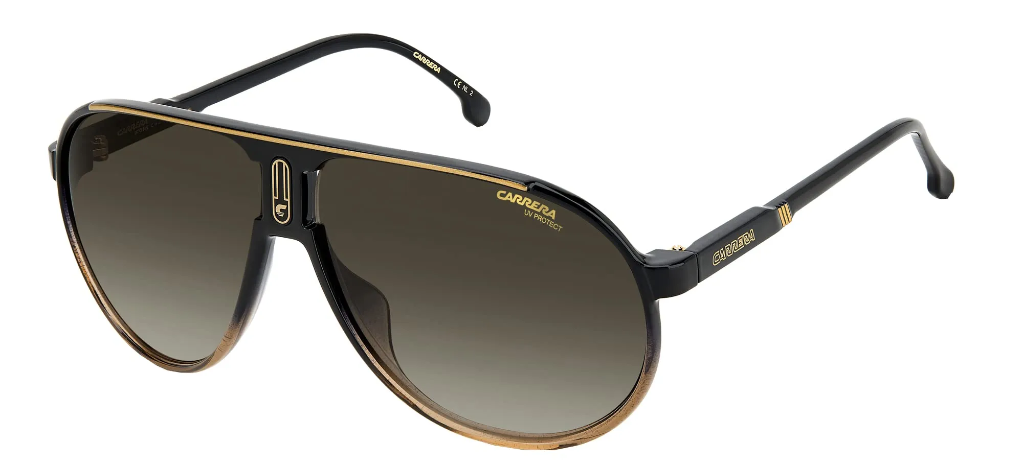 Occhiali da Sole Carrera CHAMPION65/N Black Shaded Brown/Brown Shaded 62/12/130 unisex