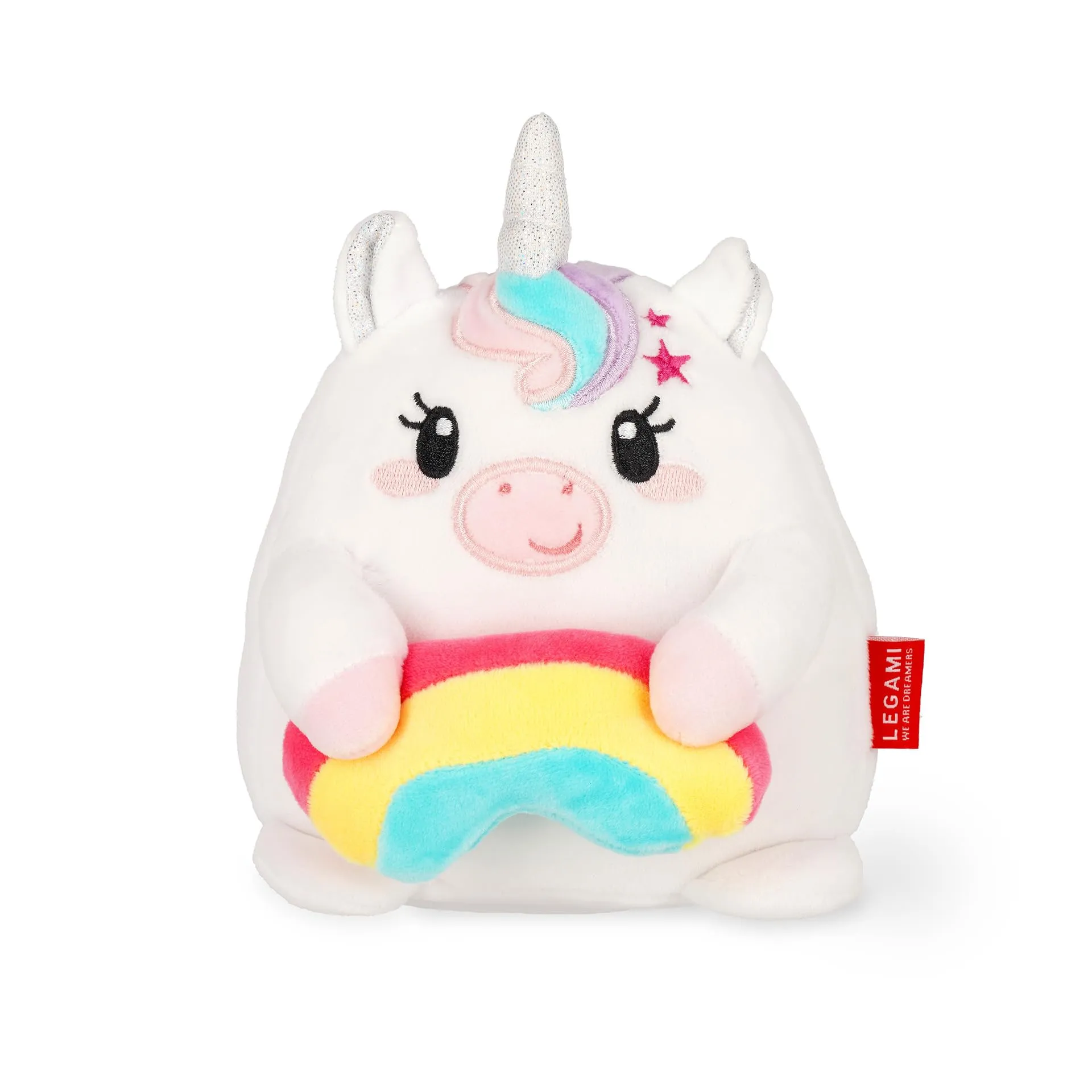 Legami - Peluche Plush Super Soft!, Tema Unicorn, Formato Mini, con Carta d'Identità personalizzabile, Sta in Piedi da Solo, 14x15x12 cm