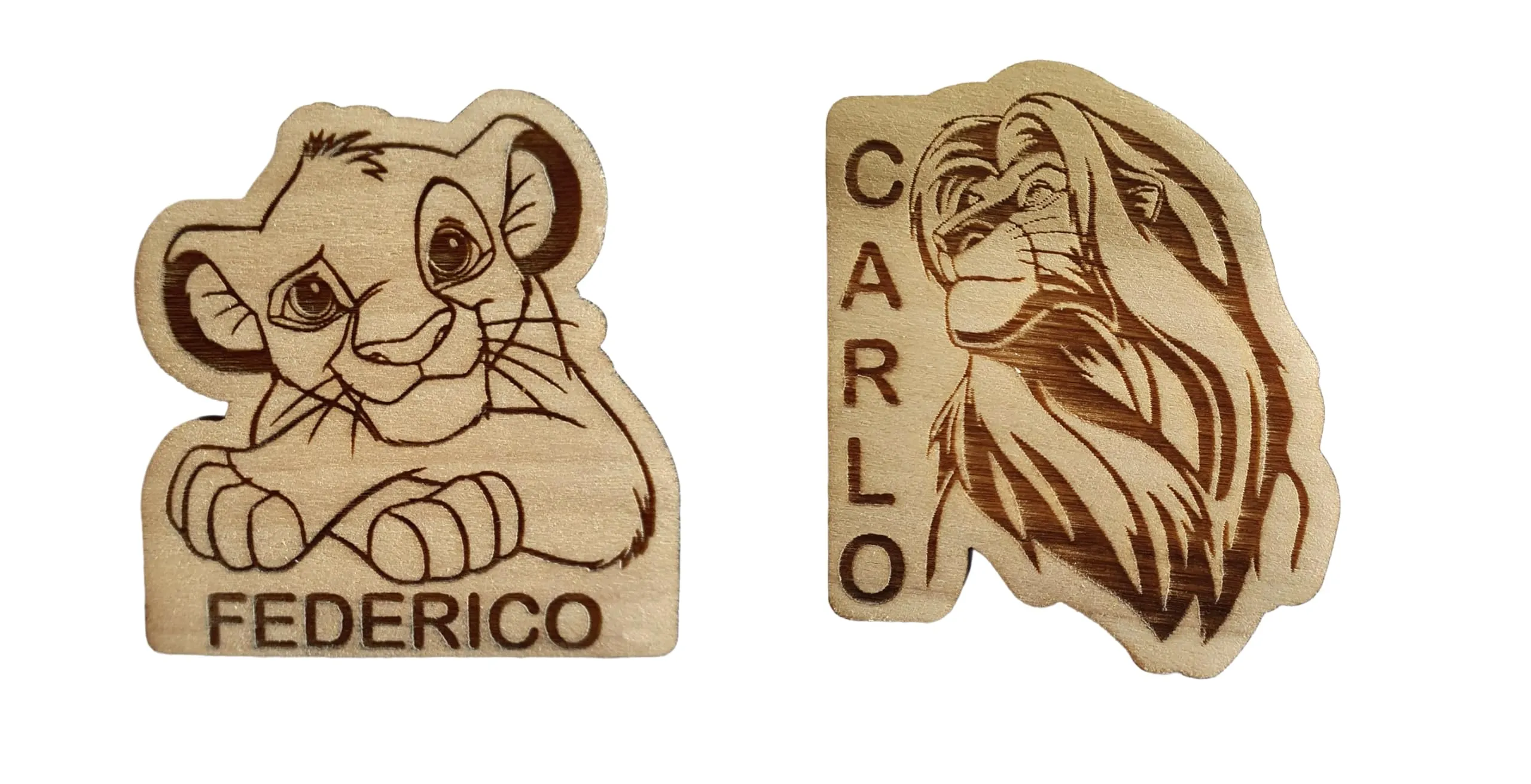 10 pz ciondolini/calamite Simba re Leone PERSONALIZZATI- decorazione bomboniere, segnaposto, nascita, battesimo, baby shower, compleanno