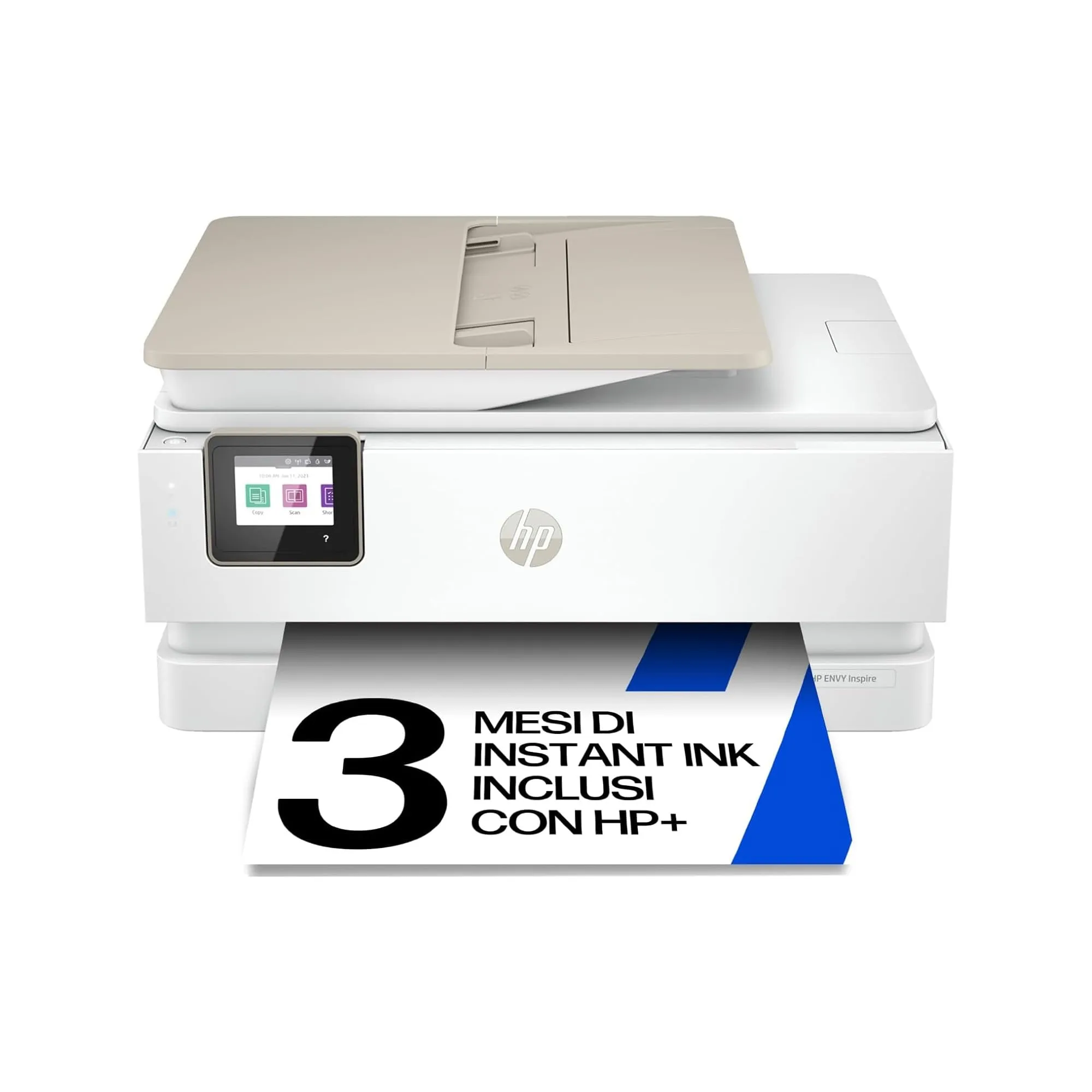 HP Envy Inspire 7920e 242Q0B, Stampante Multifunzione a Getto d'Inchiostro A4 a Colori, Fronte/Retro Automatico, 22 ppm, Wi-Fi, HP Smart, 3 Mesi di Inchiostro Instant Ink Inclusi con HP+, Bianca