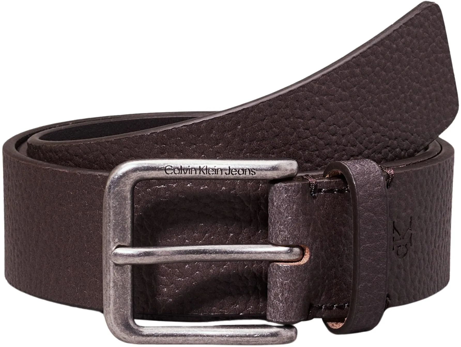 Calvin Klein Uomo Cintura Classic Casual Belt in Pelle, Marrone (Bitter Brown), 90 cm