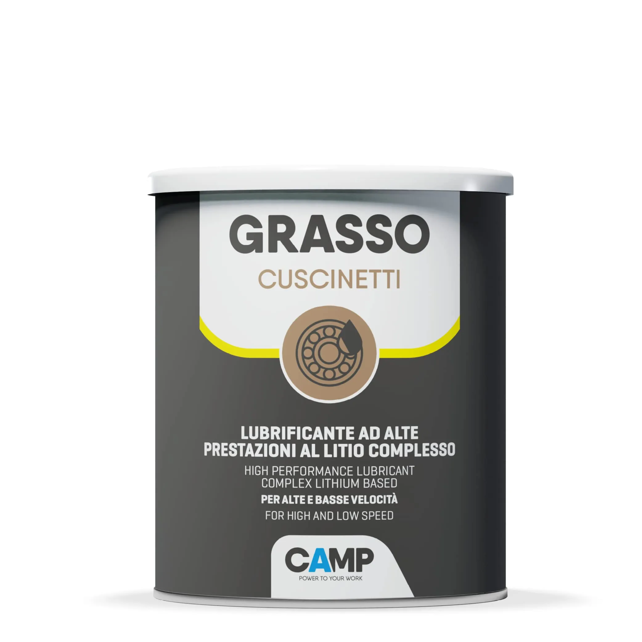CAMP Grasso Cuscinetti - Grasso al Litio per Cuscinetti e Rulli ad Alto Potere Additivo, Grasso Lubrificante con Proprietà Antiruggine e Antiusura - Resiste a Vibrazioni e Centrifugazione, 1 kg