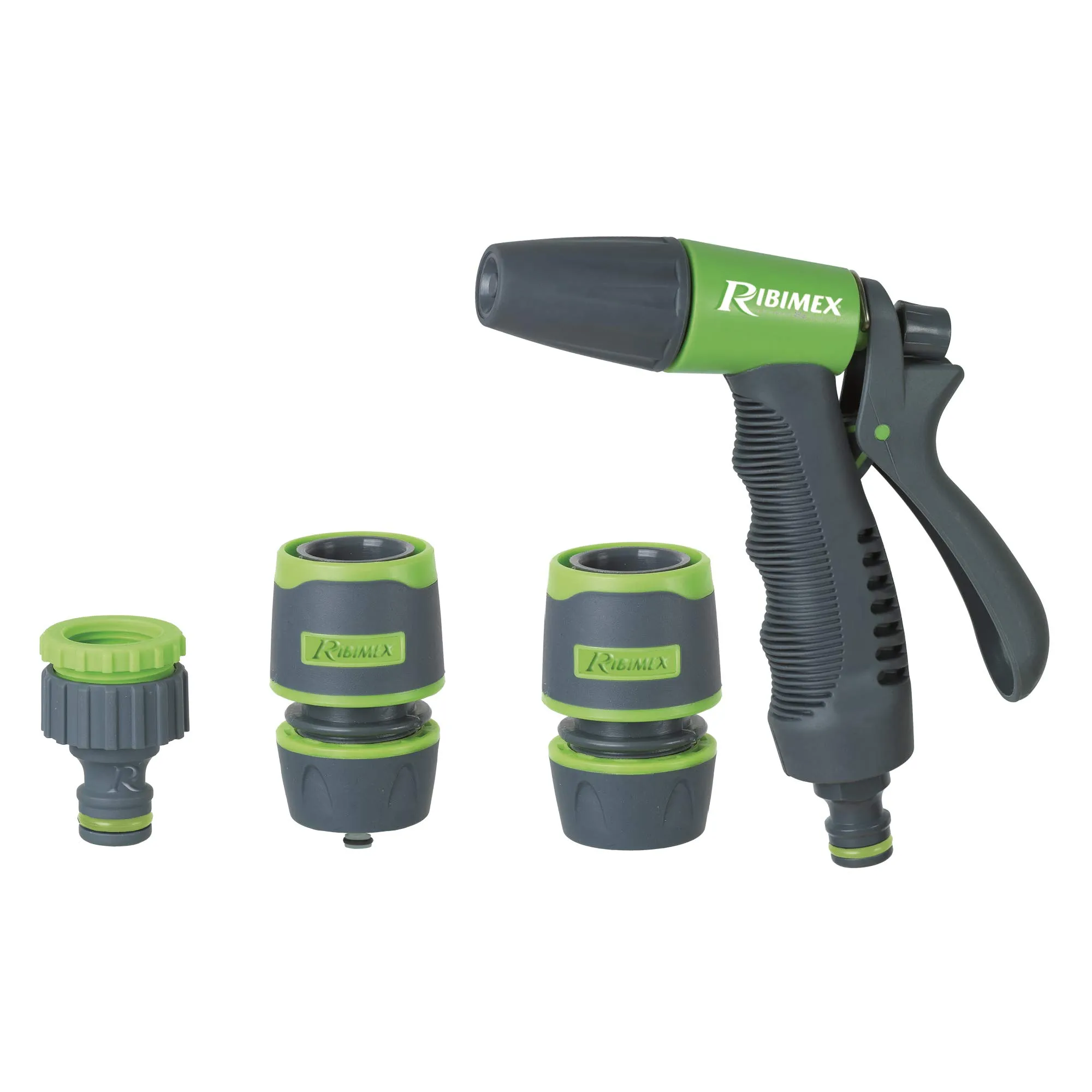 RIBIMEX - PRA/TB.1306 - Kit d''irrigazione con pistola, raccordi, presa rubinetto - Ø1/2"-3/4"
