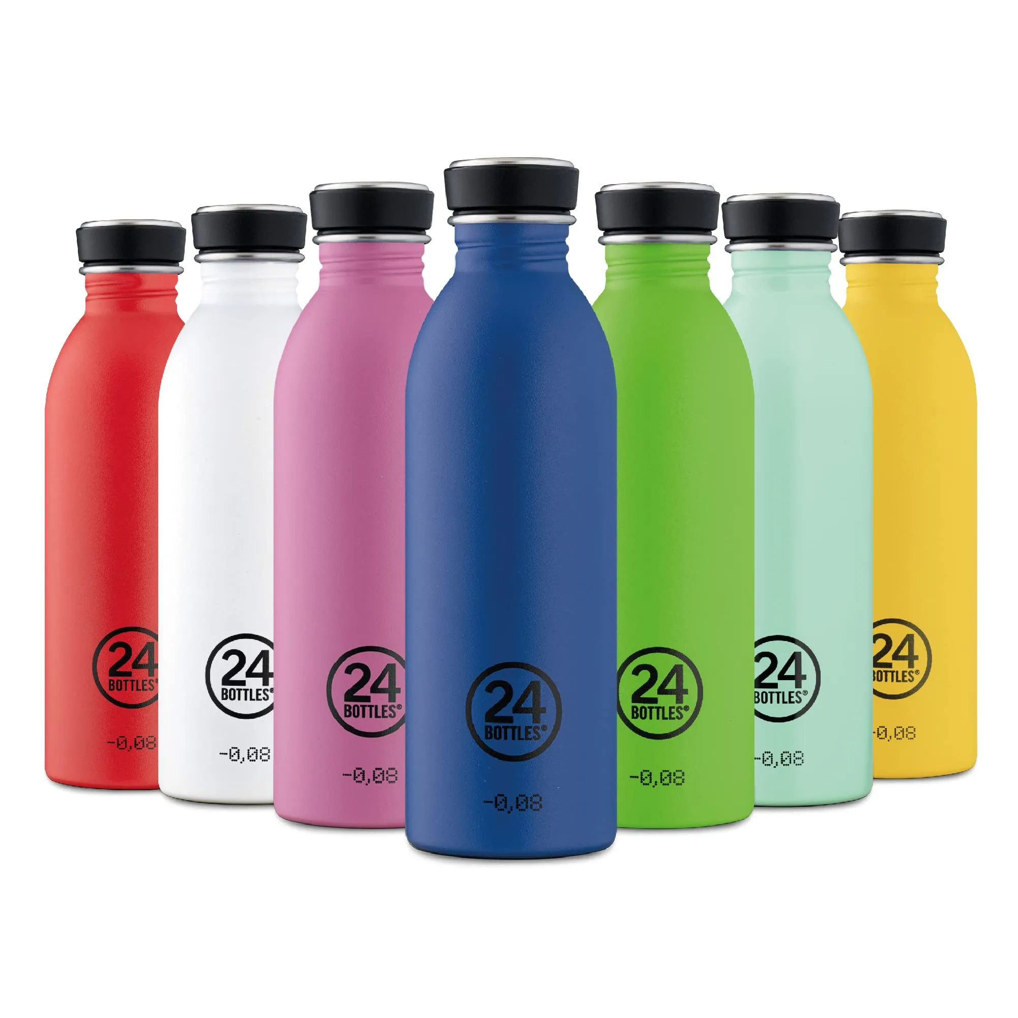 24BOTTLES Urban Bottle - Borraccia 500 ml Acciaio Inox, Bottiglia con Tappo 100% Ermetico Ultraleggera, Borraccia Palestra senza BPA, Borracce Ecologiche Design Italiano [NON Termica], Lagoon Blue