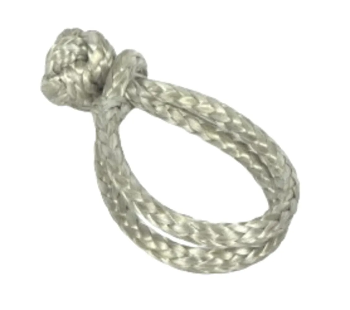 Grillo per corde D-2 in Dyneema, 4 mm, Argento - Carico di rottura superiore a 1400 kg