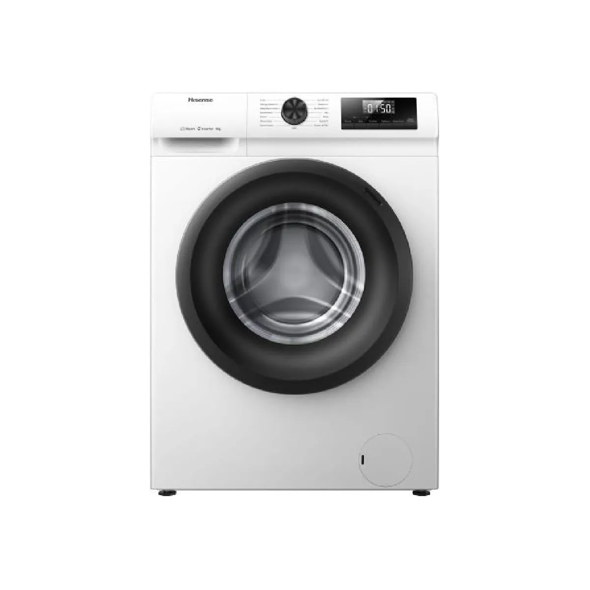 Hisense WF1Q8041BW - Lavatrice con funzione vapore, 8 kg, 1400 giri/min, 15 programmi, programma anti-allergie, lavaggio per neonati, autolavaggio, QuickWash/piumino/Eco/Power 49' / fine ritardata