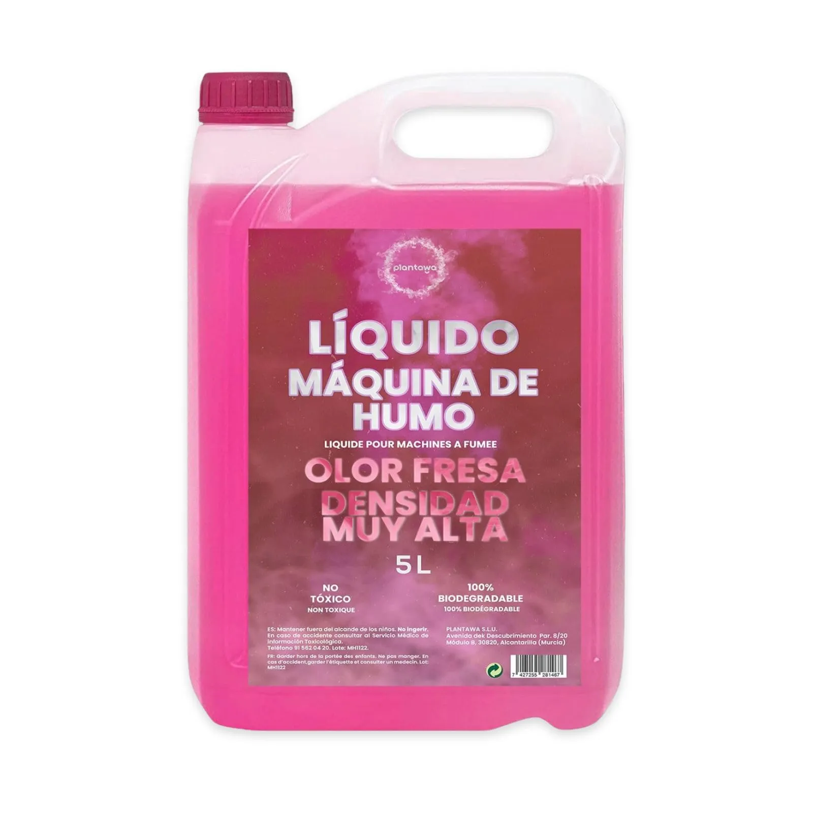 Plantawa Liquido Fumo Machine 5 Litri: Densità Molto Alta Odore Fragola, Macchina Fumo, Cannone Fumo, Fog Machine, Halloween olografico, Halloween Fumo, Fuoco d'artificio e Razzi