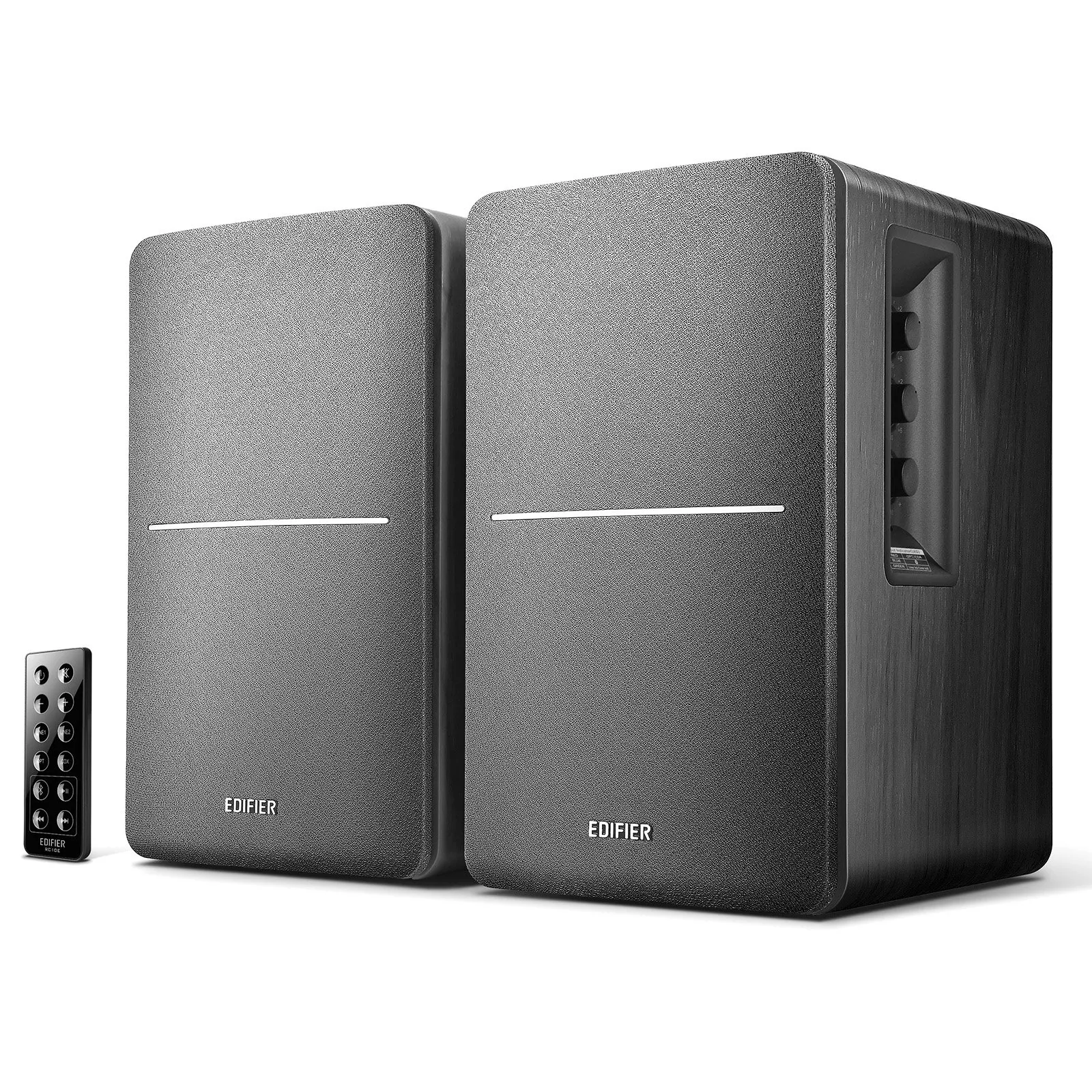 Edifier R1280DB Diffusori da Scaffale Azionati Via Bluetooth - Ingresso Ottico - Monitor da Studio Wireless - Casse Nearfield da 4 Pollici - 42w RMS - Nero