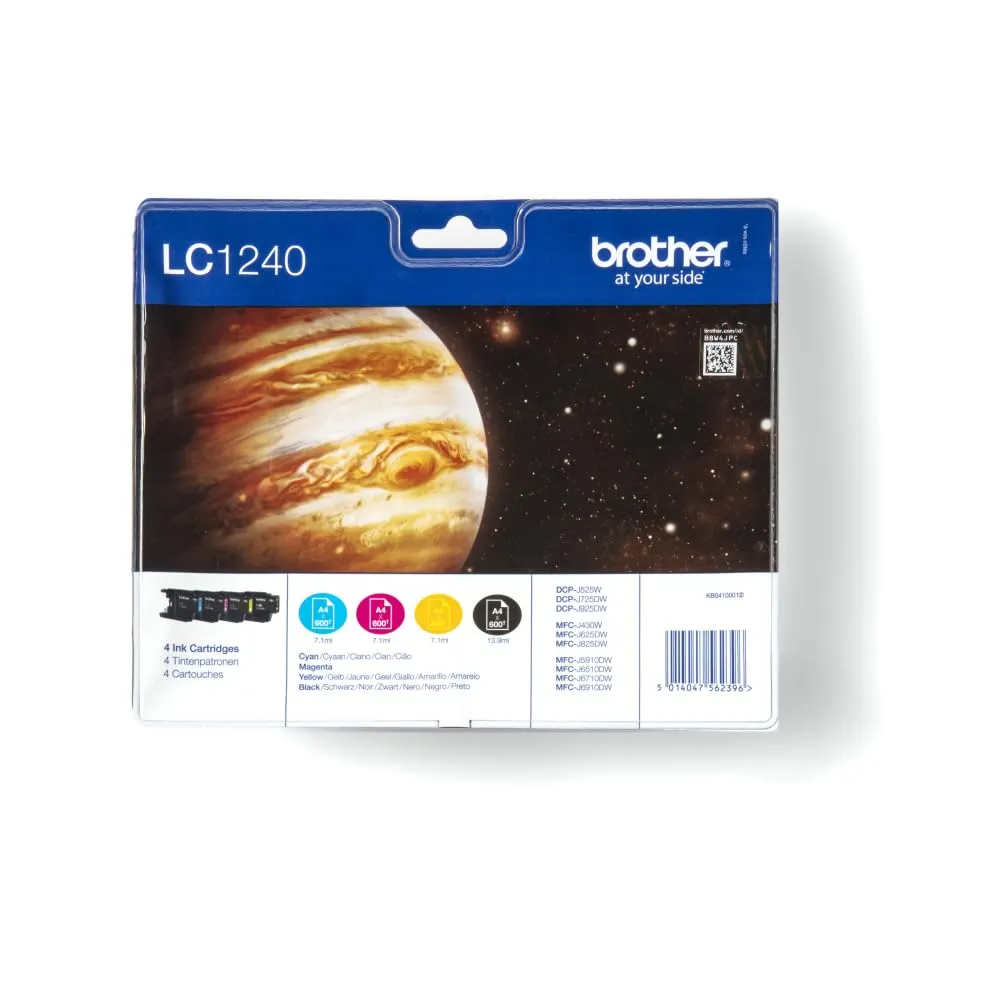 Brother LC1240 - Cartucho de tinta, multi-pack (negro, amarillo, magenta, cian)