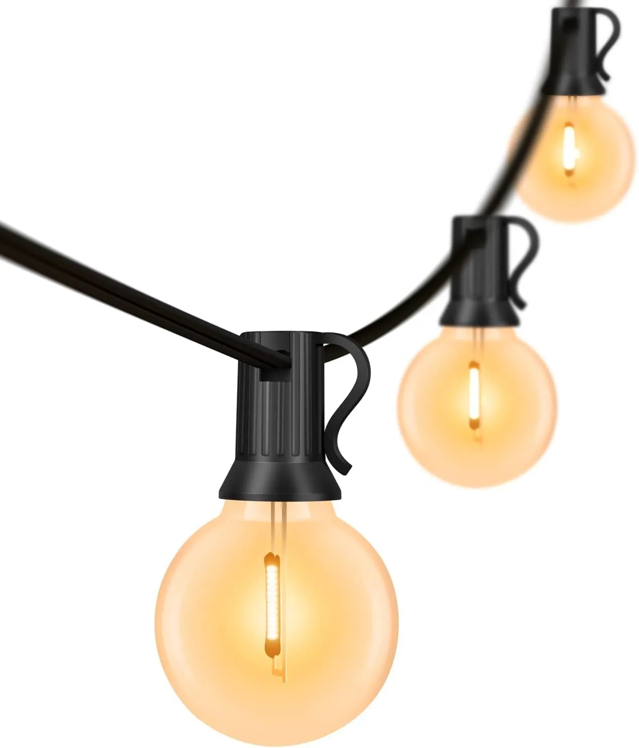 Catena Luminosa Esterno, 20M/65FT G40 LED Luci da Esterno con 40+4 Lampadine di Ricambio 2700K Catena Luminosa Giardino Decorazione per Esterni Interni Casa Caffè Giardino Festa Matrimonio