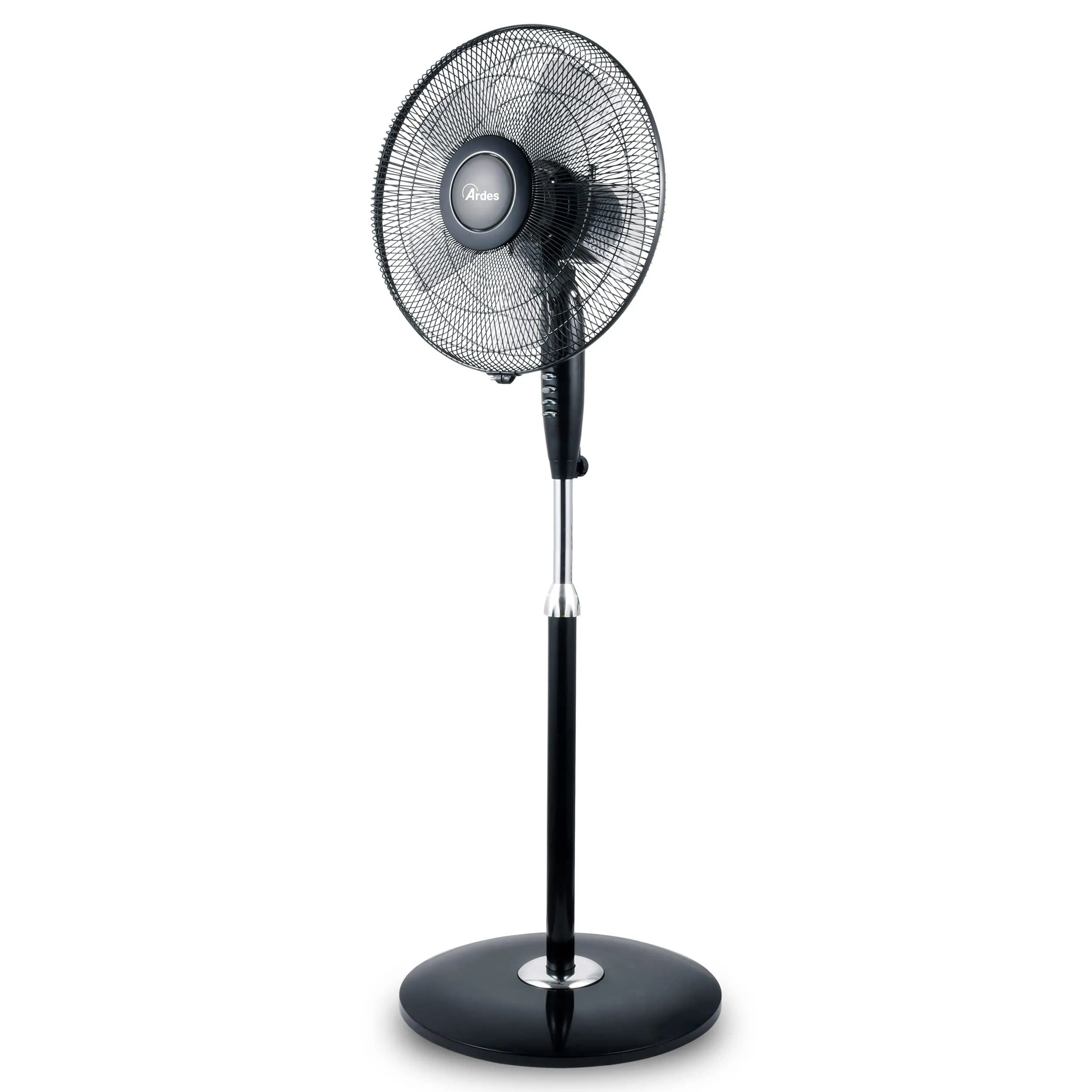 ARDES - Ventilatore a Piantana Potente Silenzioso 5 Pale 40 cm Oscillante con Altezza e Inclinazione Regolabile Ventilatore a Stelo Ardes 3 Velocità Modello AR5S41PB