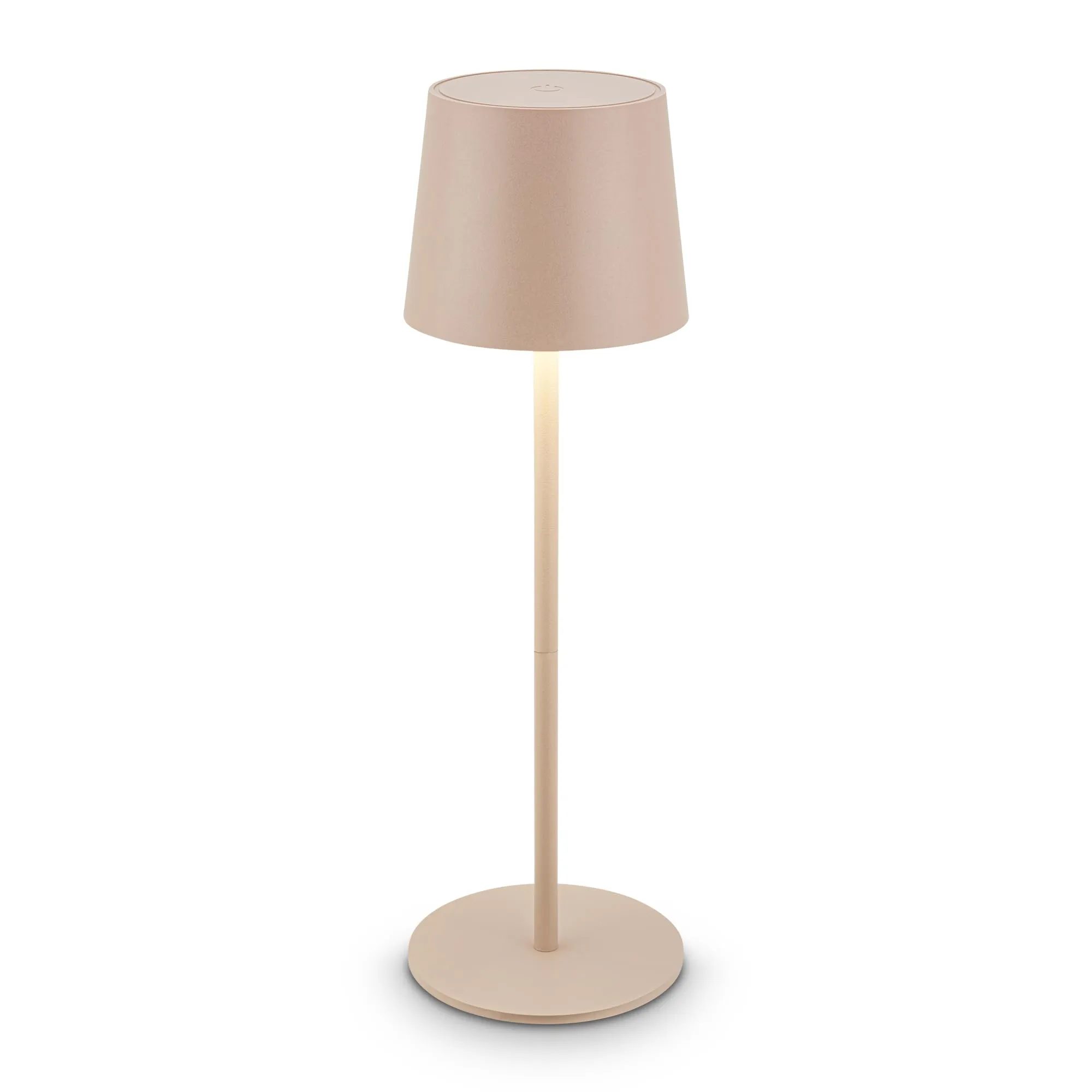 BRILONER - Lampada da tavolo LED senza fili IP44 con touch, dimmerabile, batteria ricaricabile, USBC, lampada da scrivania senza fili, lampada da comodino ricaricabile, 11x33cm, beige